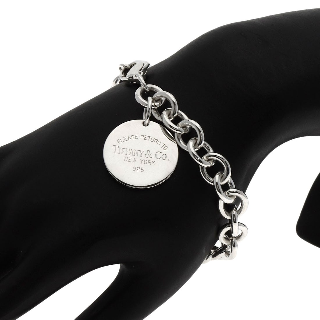 Return Tiffany Round Silver Bracelet - 6