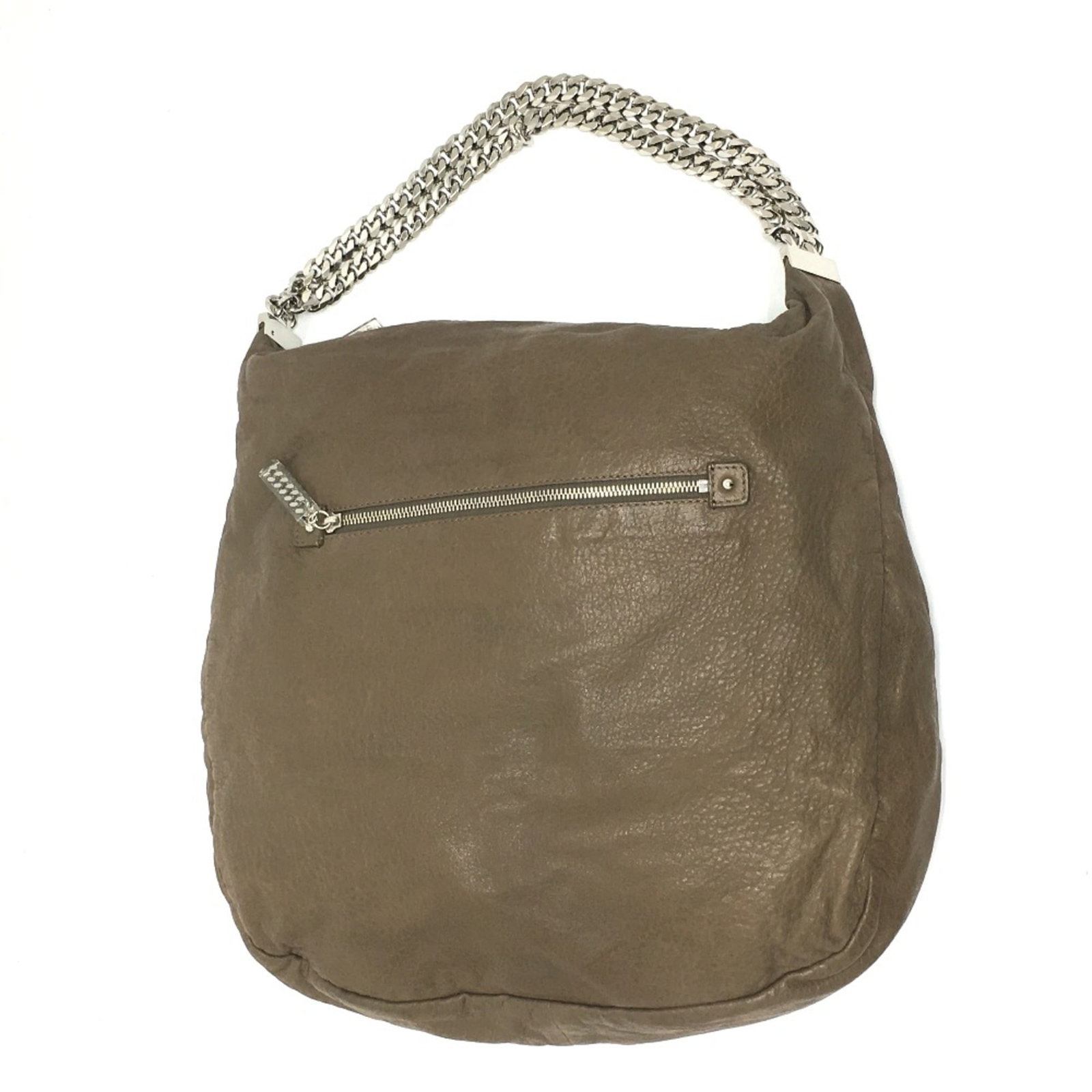 Shoulder Bag Leather Christian Louboutin: Shoulder Bag Leather Christian Louboutin Brown leather shoulder bag from Christian Louboutin, measuring 39.5cm x 40.5cm x 11cm, with a signature on the top. This bag features high-quality leather