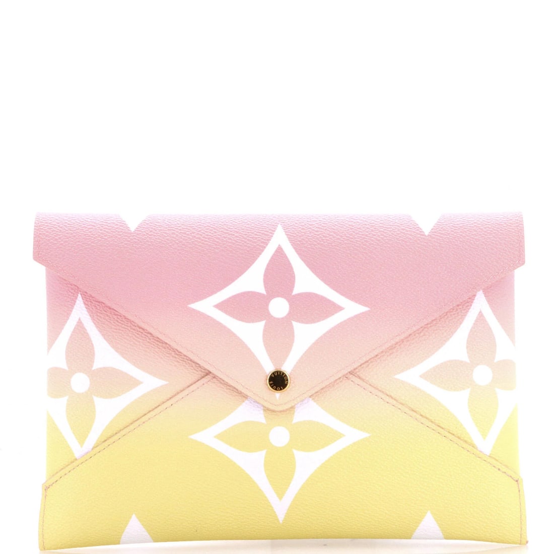 Louis Vuitton Kirigami Pochette By The Pool Monogram Giant GM: Louis Vuitton Kirigami Pochette By The Pool Monogram Giant GM Pink canvas coated exterior with a vibrant By The Pool Monogram Giant GM design, this Louis Vuitton Kirigami Pochette is a stylish and