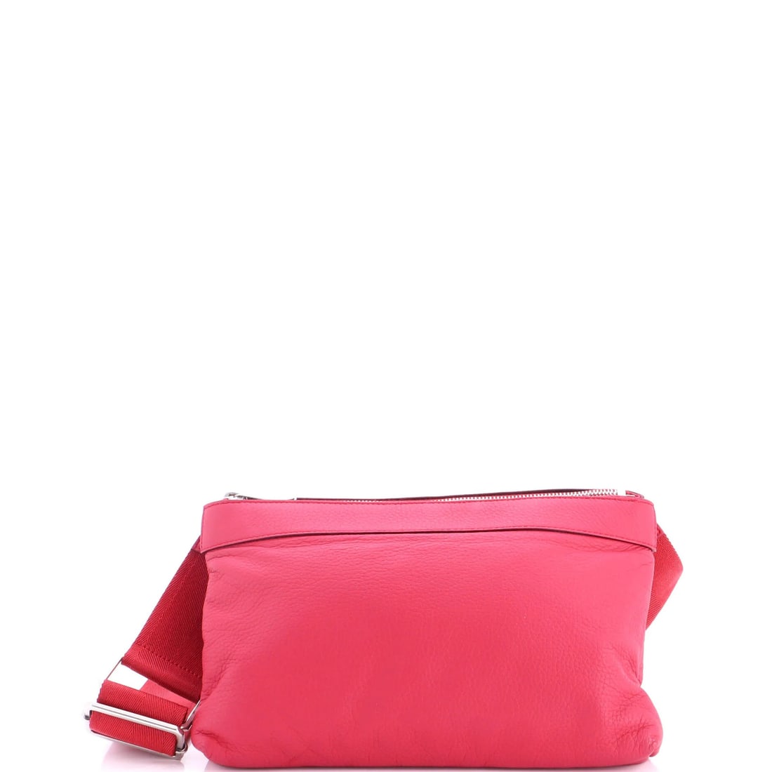 Pillow Leather Crossbody Shoulder Bag Classic Veneta Bottega: Pillow Leather Crossbody Shoulder Bag Classic Veneta Bottega Red Leather Crossbody Shoulder Bag with Classic Pillow Style, featuring a sleek design and minor creases on the exterior, and a red interio