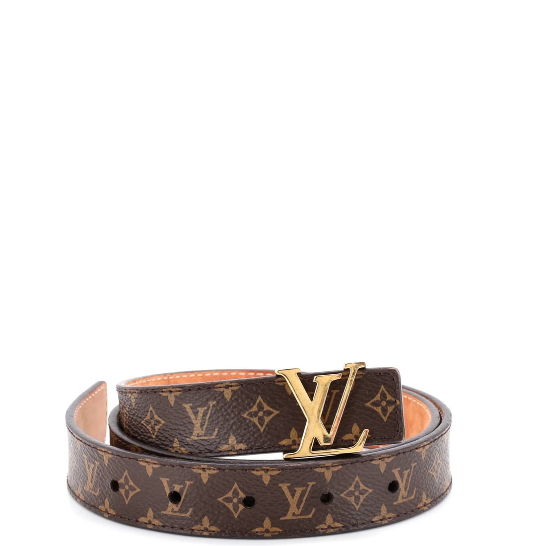 Louis Vuitton LV Initiales Belt Monogram Canvas Thin: Louis Vuitton LV Initiales Belt Monogram Canvas Thin Brown Louis Vuitton LV Initiales Belt Monogram Canvas Thin, featuring a classic monogram canvas design and gold hardware, is a stylish accessory fo