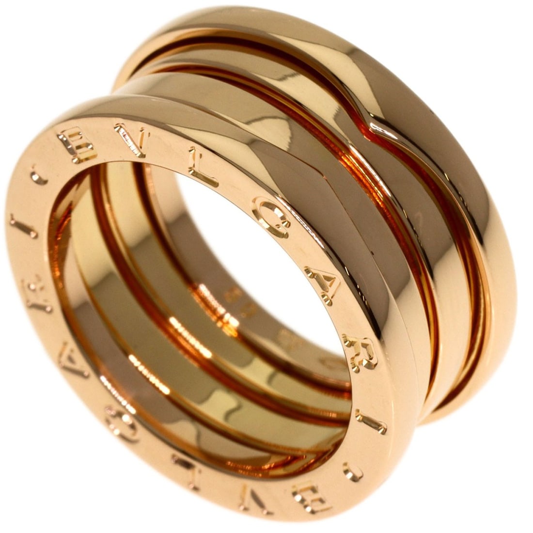 Bvlgari B.Zero1 2 Band #50 Ring K18 Pink Gold: Bvlgari B.Zero1 2 Band #50 Ring K18 Pink Gold BVLGARI B.Zero1 2 Band #50 Ring K18 Pink Gold - A sleek and sophisticated ring featuring K18 pink gold, this piece showcases the brand's signature style w