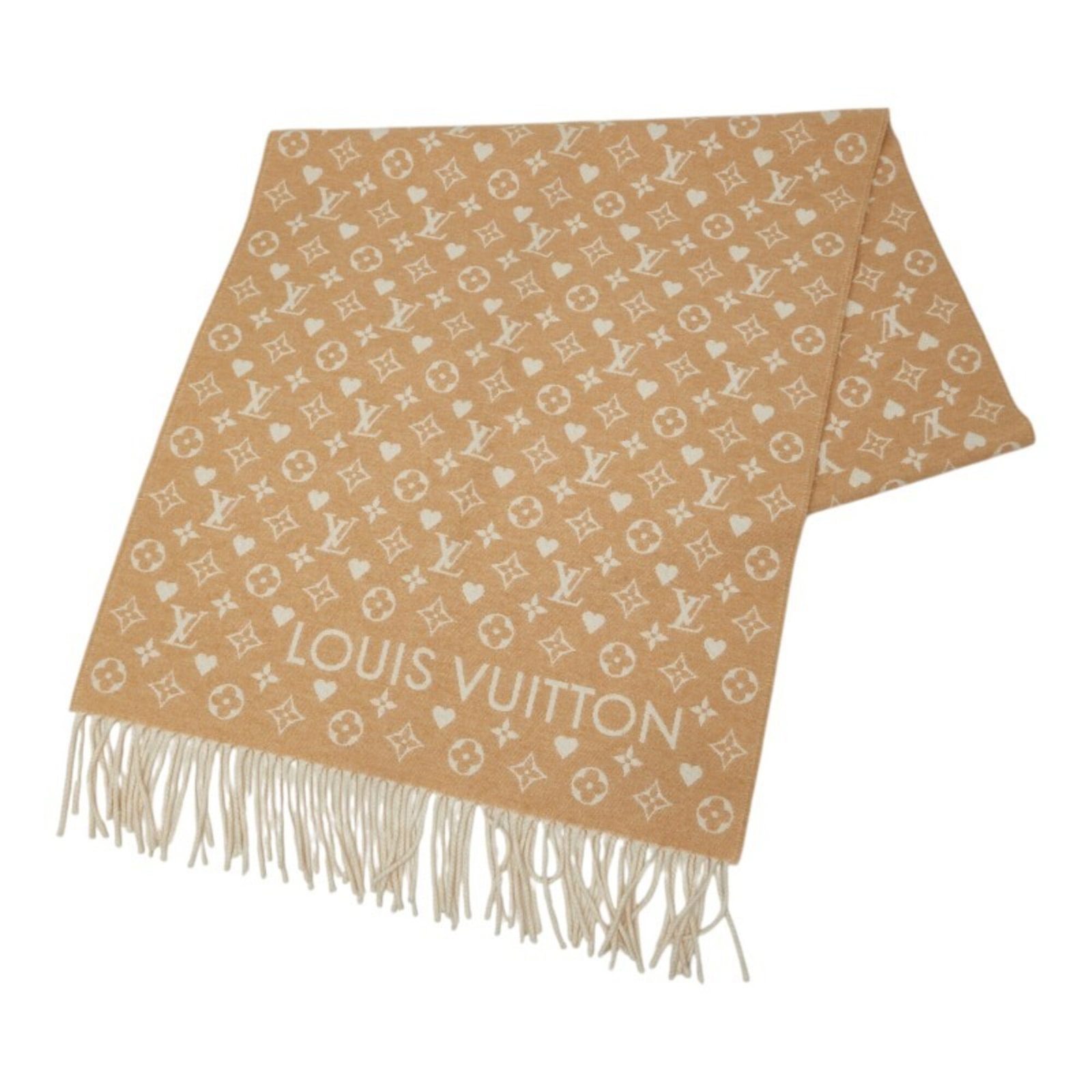 Louis Vuitton Echarpe Game On Scarf M76900 Beige Cashmere Women'S Louis Vuitton: Louis Vuitton Echarpe Game On Scarf M76900 Beige Cashmere Women'S Louis Vuitton Cashmere scarf with a classic Louis Vuitton design, featuring the iconic monogram pattern and a neutral beige color.