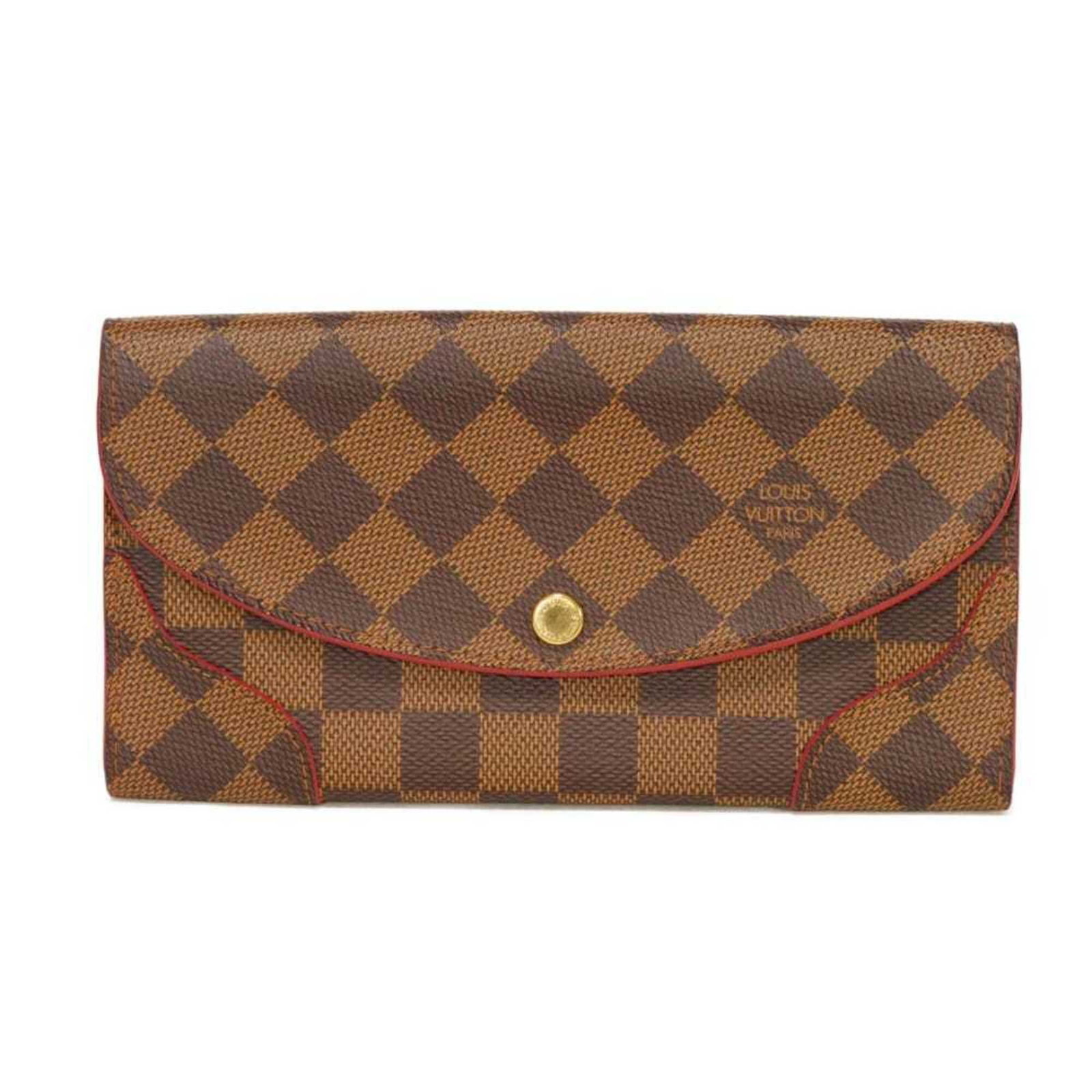 Damier Canvas Long Bi Fold Wallet Louis Vuitton: Damier Canvas Long Bi Fold Wallet Louis Vuitton Damier Canvas Long Bi Fold Wallet Louis Vuitton features a classic design with a Damier canvas exterior in a range of colors, including brown, cerise,
