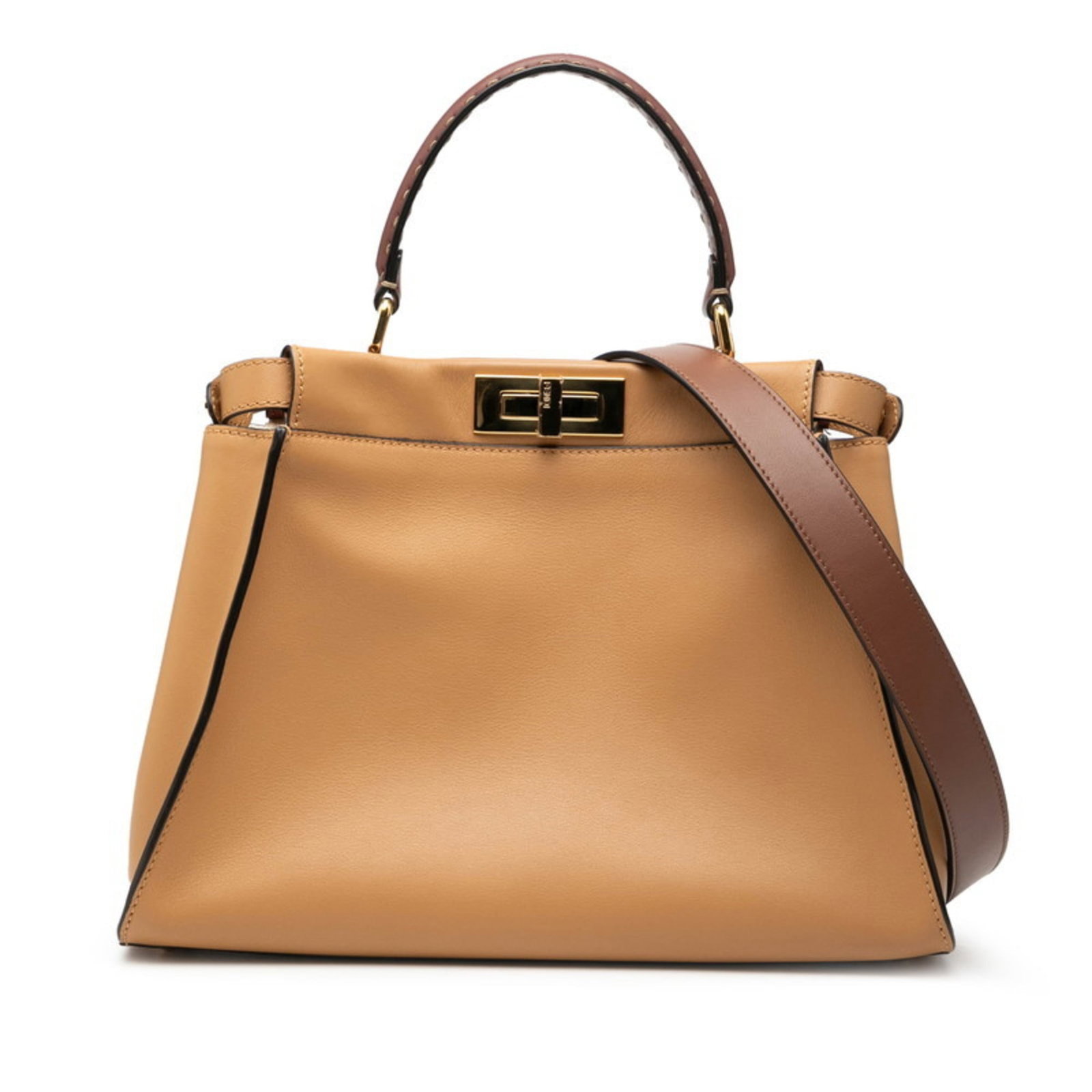 Shoulder Bag Leather Fendi Handbag: Shoulder Bag Leather Fendi Handbag Shoulder Bag Leather Fendi Handbag - A stylish and sophisticated shoulder bag made from high-quality leather, featuring a classic design with a turn lock closure
