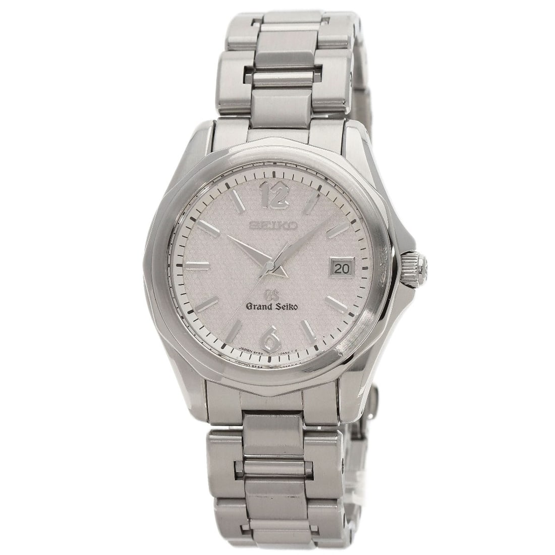 Grand Seiko Watches Sbgx033 9F62-0A60 Stainless Steel: Grand Seiko Watches Sbgx033 9F62-0A60 Stainless Steel Stainless steel case with a silver finish, this Grand Seiko watch boasts a sleek 38mm design and a white dial. The quartz movement ensures