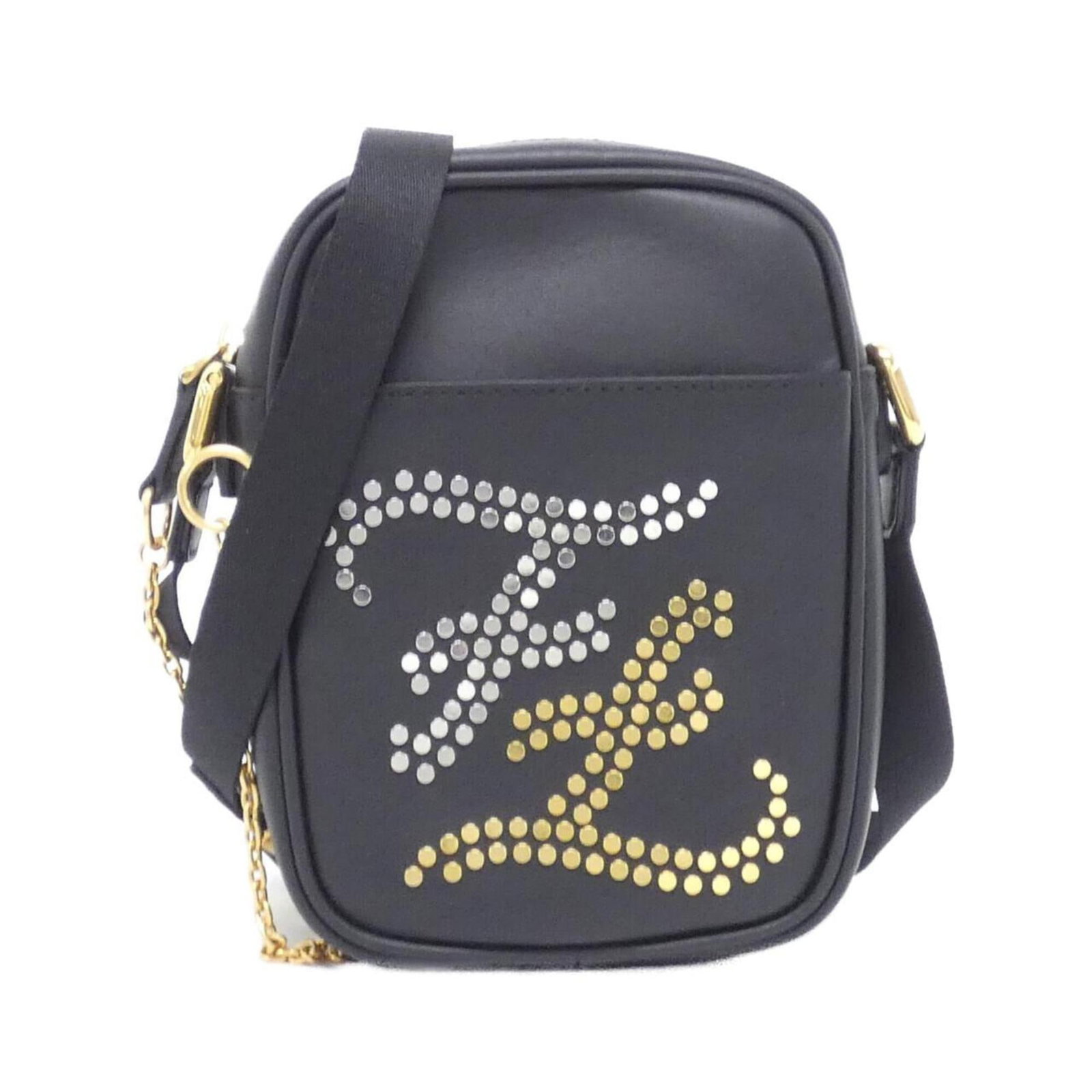 Shoulder Bag Leather: Shoulder Bag Leather Black leather shoulder bag with dimensions 17cm x 12cm x 5cm. The bag features a classic design with clean lines and a sleek silhouette. Made from high-quality leather, this