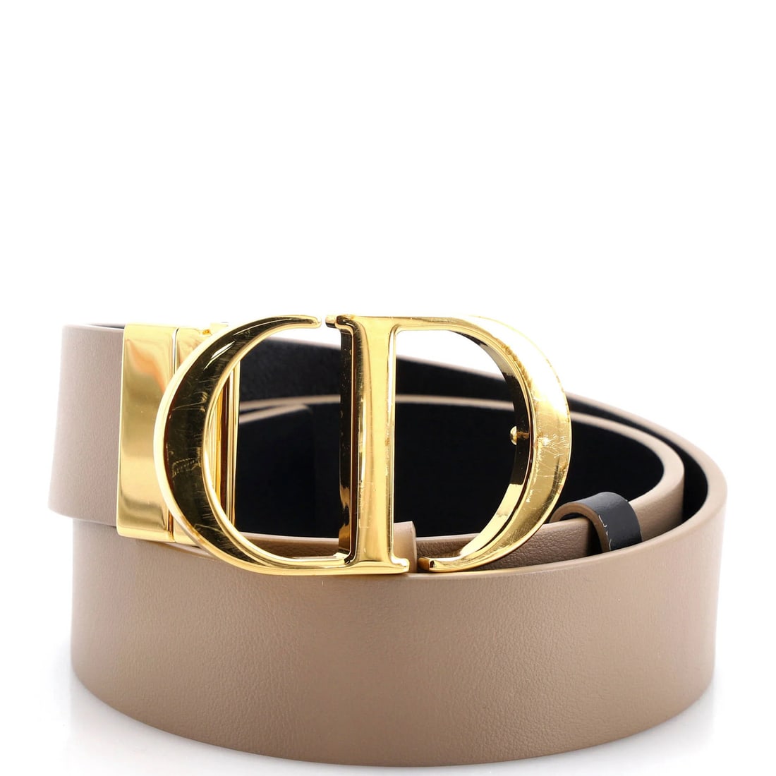 Christian Dior Belt Leather 30 Montaigne Wide: Christian Dior Belt Leather 30 Montaigne Wide Wide and stylish, this Christian Dior 30 Montaigne Belt Leather Wide features a neutral exterior and black interior, with gold hardware accents. Made