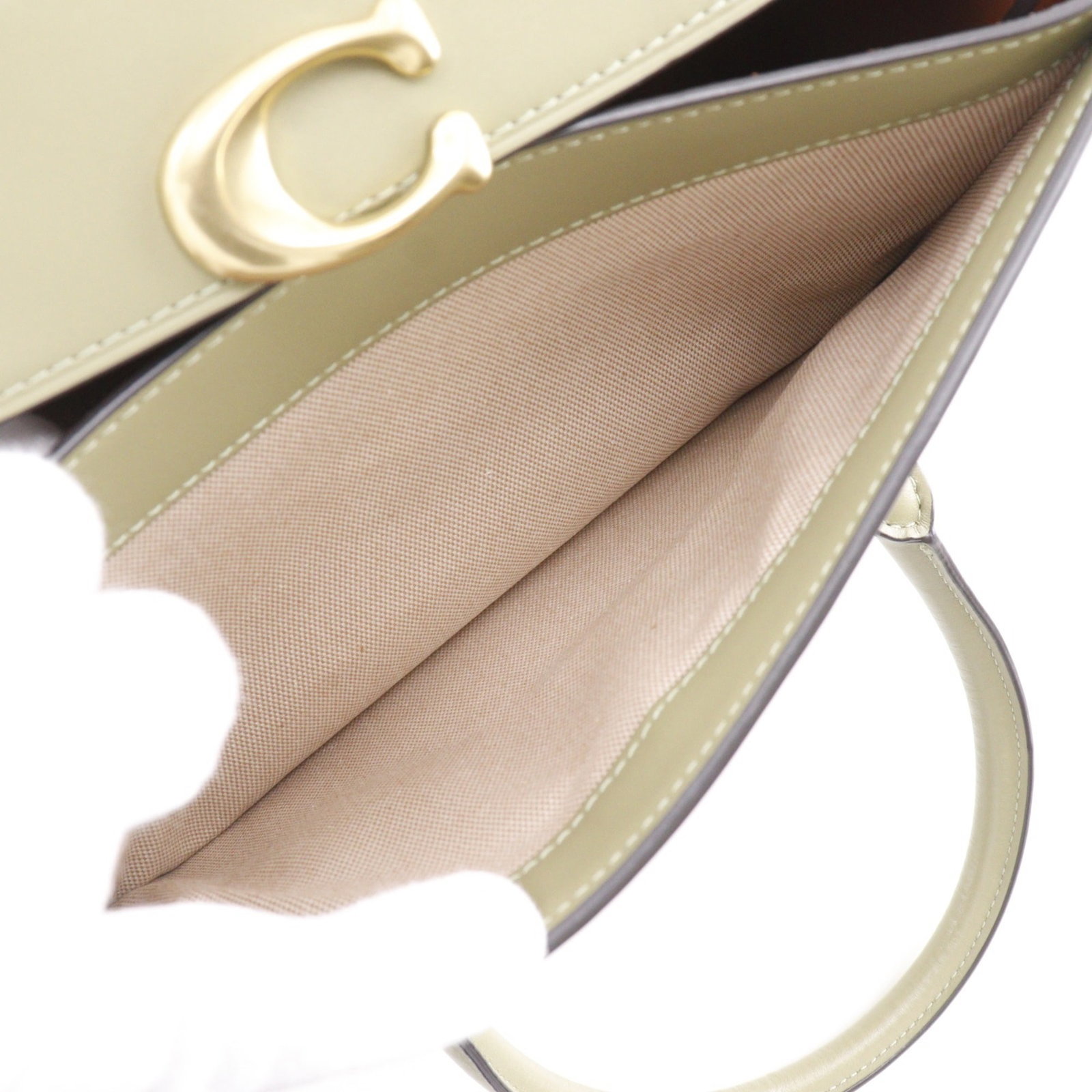 Handbag Leather Coach - 8