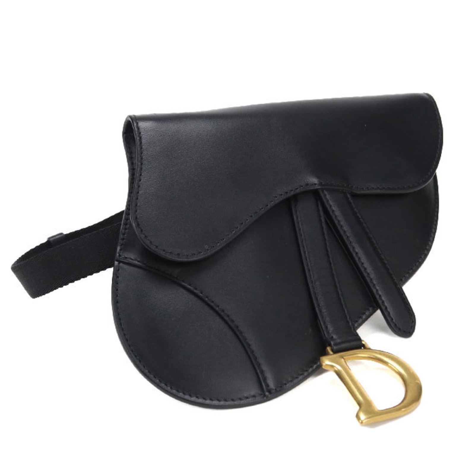 Bag Sling Christian Dior Leather: Bag Sling Christian Dior Leather Black leather sling bag from Christian Dior, made in Italy with gold hardware. Measuring 16cm x 18cm x 6.29'' x 7.08'', this sleek design is a stylish accessory for