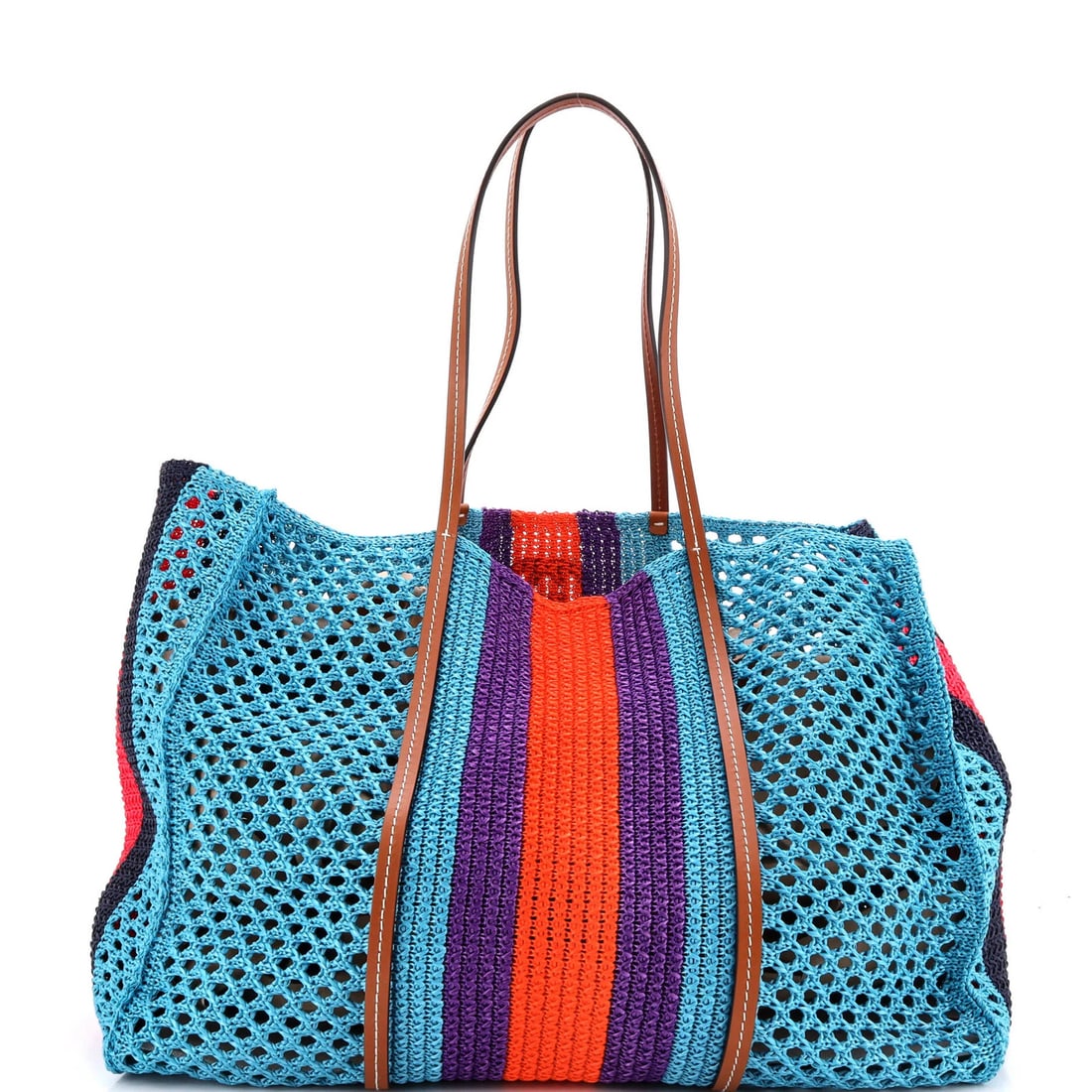 Raffia Web Interlocking Tote Medium Gucci - 3