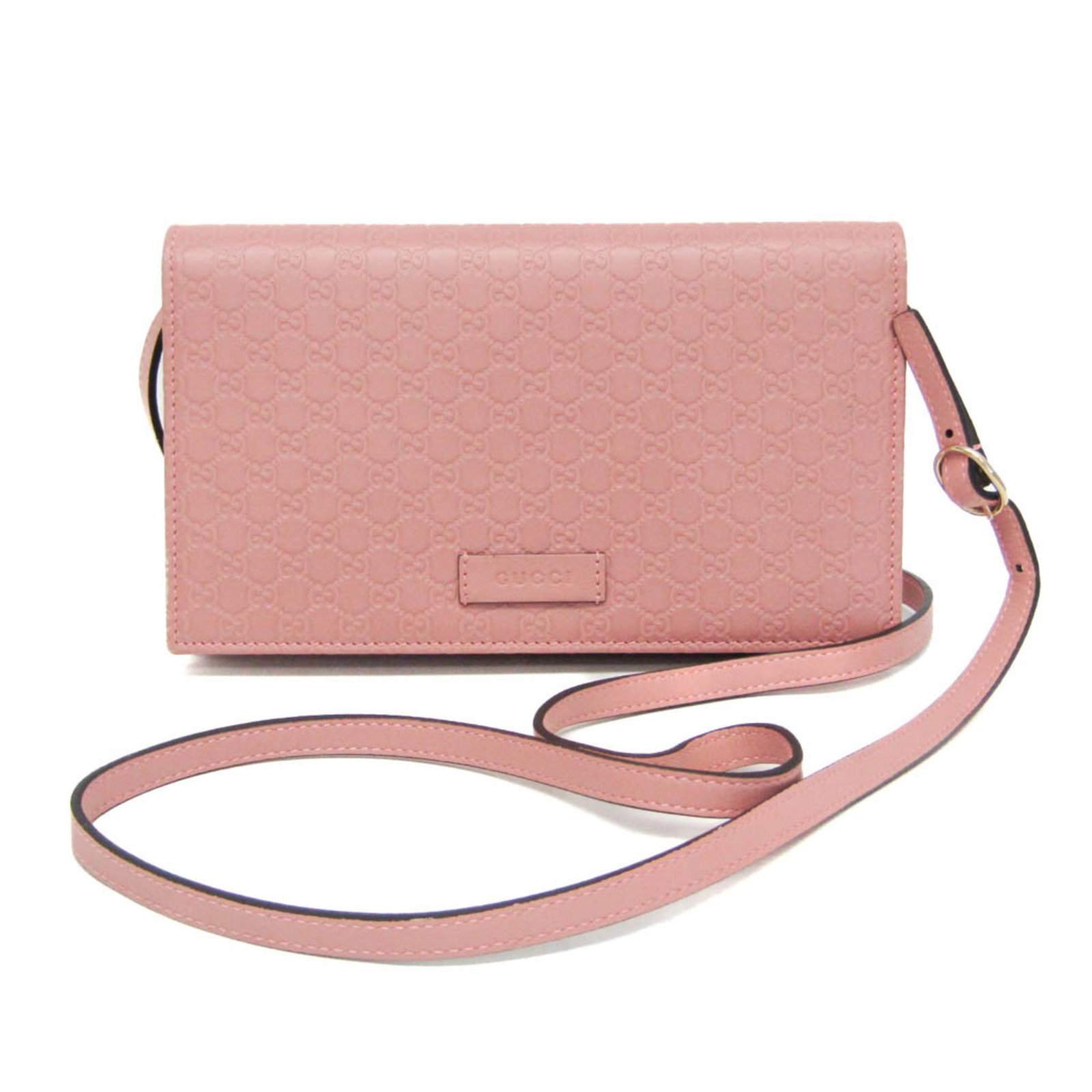 Chain Leather Shoulder Wallet Gucci: Chain Leather Shoulder Wallet Gucci Chain Leather Shoulder Wallet Gucci is a stylish and versatile accessory. This pink chain leather shoulder wallet features a snap fastener closure, coin purse, and 
