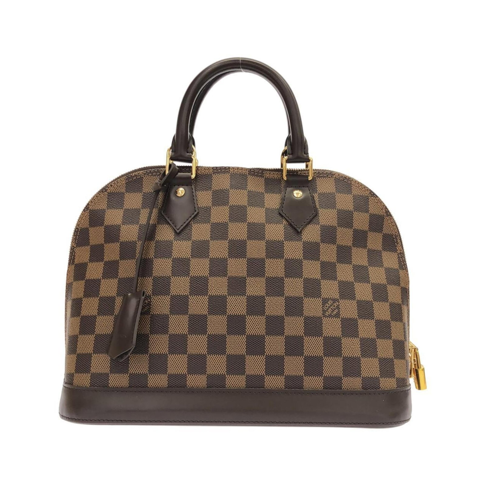 Louis Vuitton Handbag Coated Canvas: Louis Vuitton Handbag Coated Canvas Coated canvas construction provides durability and style to this Louis Vuitton handbag, while gold hardware adds a touch of luxury. Measuring 23cm x 31cm x 15cm, th