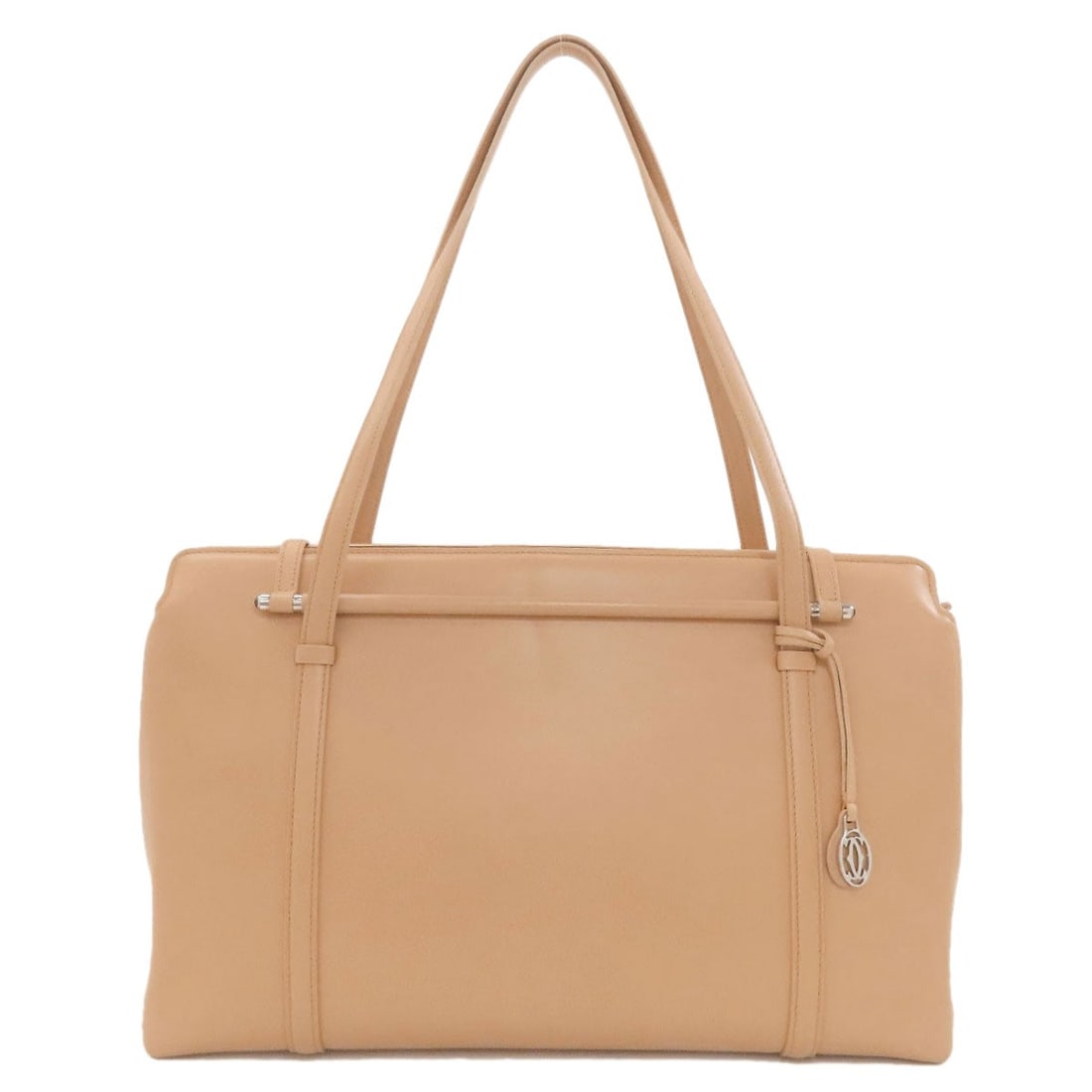 Cabochon Tote Bag Leather: Cabochon Tote Bag Leather Beige leather tote bag from CARTIER, featuring a classic style with a timeless design. The bag's exterior is made from high-quality leather, providing a durable and elegant