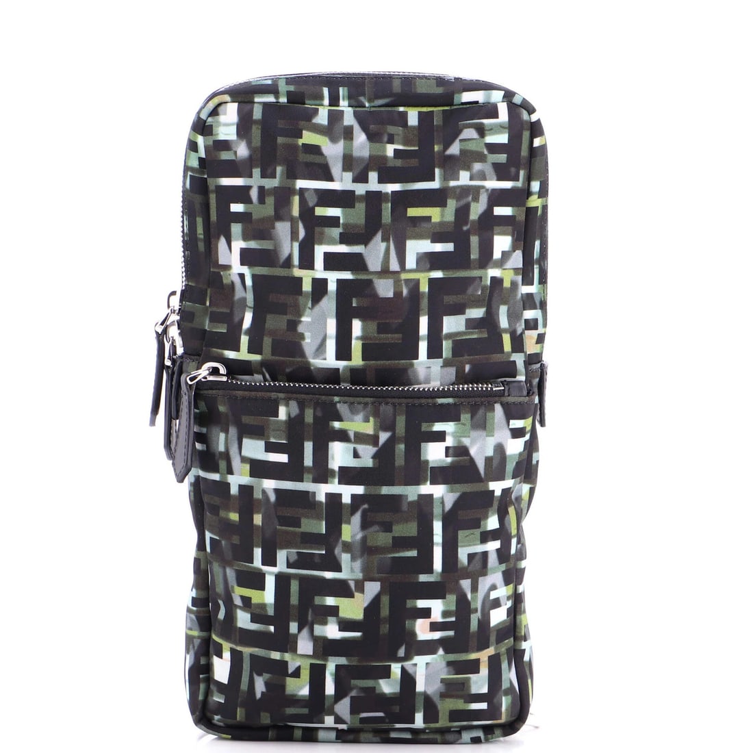 Camouflage Zucca Fendi Small Nylon Pocket Front Sling Bag (1 of 5)