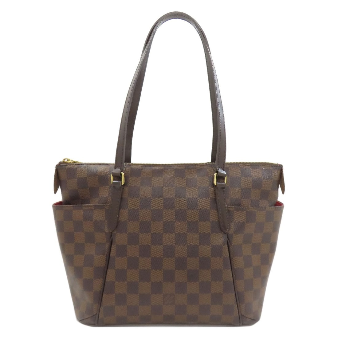 Canvas Damier Totally Pm Tote Bag Louis Vuitton N41282: Canvas Damier Totally Pm Tote Bag Louis Vuitton N41282 Brown Damier canvas tote bag from LOUIS VUITTON, featuring the iconic Totally PM pattern. This stylish tote bag is made from high-quality Damier 