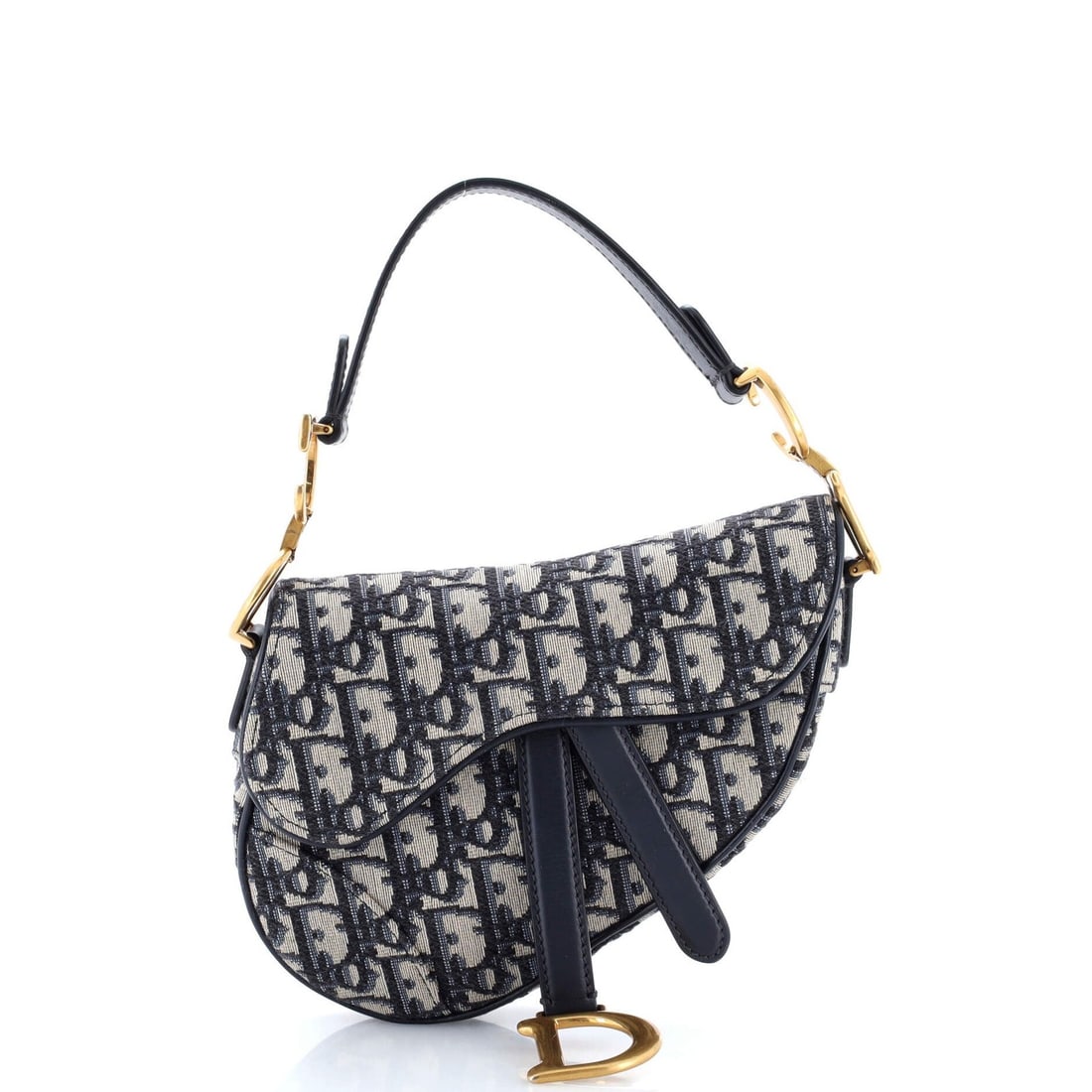 Canvas Oblique Christian Dior Saddle Mini: Canvas Oblique Christian Dior Saddle Mini Canvas Oblique Christian Dior Saddle Mini - A stylish and compact shoulder bag with a classic oblique design, featuring a canvas exterior in a vibrant blue
