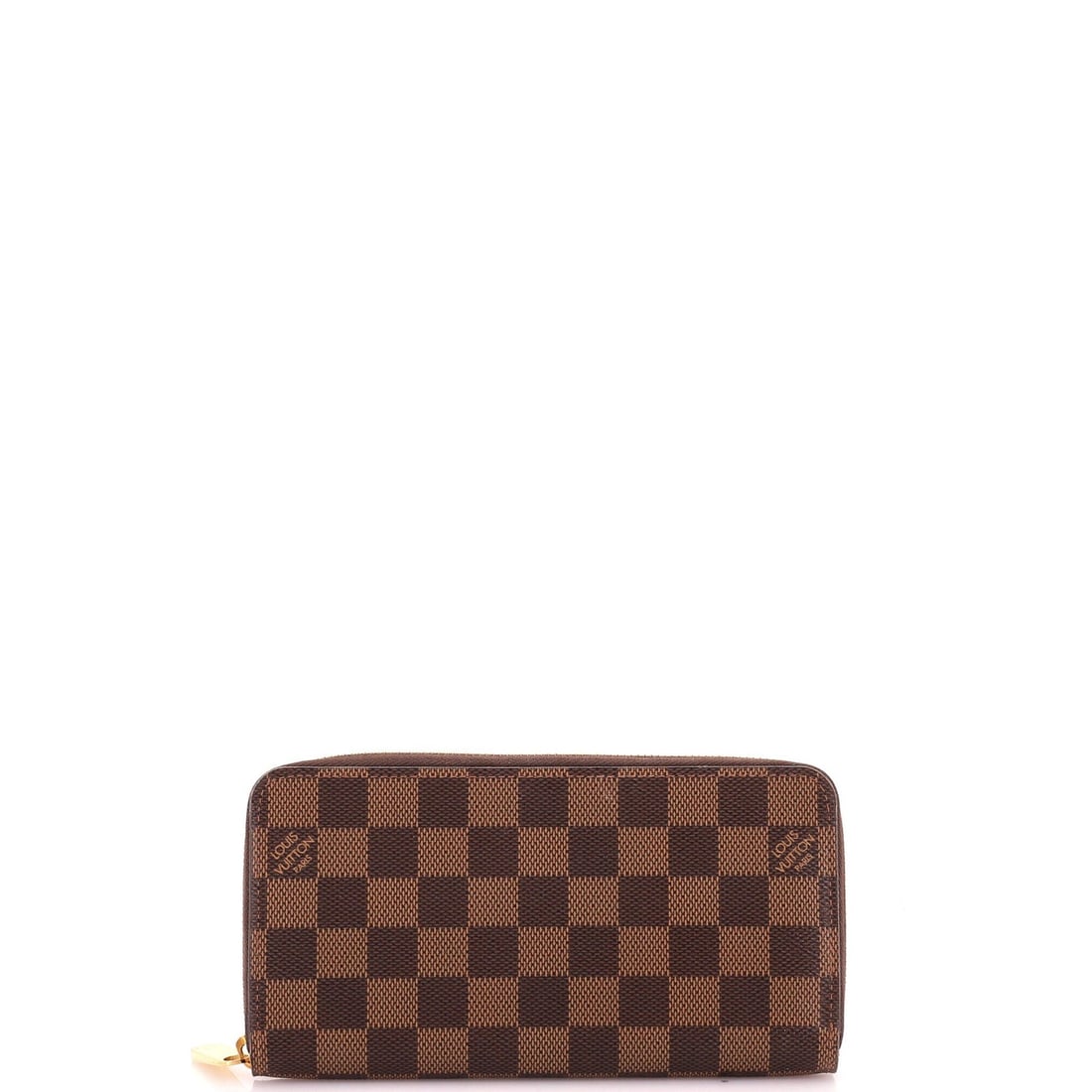Damier Wallet Zippy Louis Vuitton: Damier Wallet Zippy Louis Vuitton Damier Zippy Wallet from Louis Vuitton features a classic brown canvas exterior with gold hardware and a brown leather interior. The wallet has a few notable flaws, i