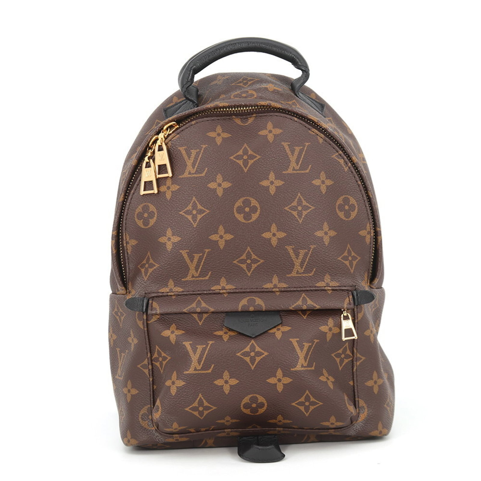 Vuitton Louis Monogram Backpack: Vuitton Louis Monogram Backpack Black Louis Vuitton Monogram Backpack. Made from high-quality materials, this iconic backpack features the signature Louis Vuitton Monogram pattern in black and gold
