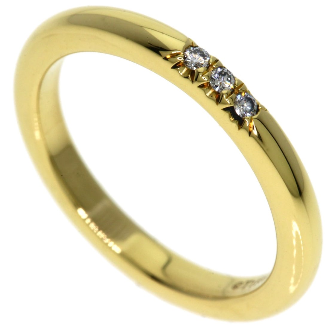 Tiffany Co Forever 3P Diamond Ring K18 Yellow Gold: Tiffany Co Forever 3P Diamond Ring K18 Yellow Gold Tiffany & Co's Forever 3P Diamond Ring is a stunning piece of jewelry featuring a K18 Yellow Gold setting and a beautiful diamond main stone. This