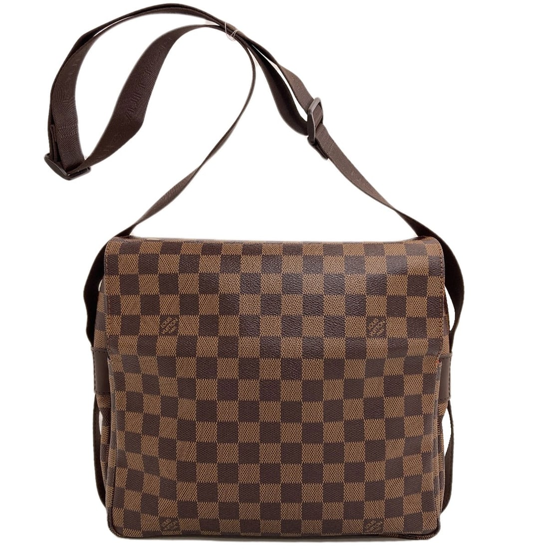 Louis Vuitton N45255 Naviglio Shoulder Bag Damier Canvas: Louis Vuitton N45255 Naviglio Shoulder Bag Damier Canvas Brown Damier canvas shoulder bag with classic Louis Vuitton design. This iconic N45255 Naviglio style features a timeless brown exterior and