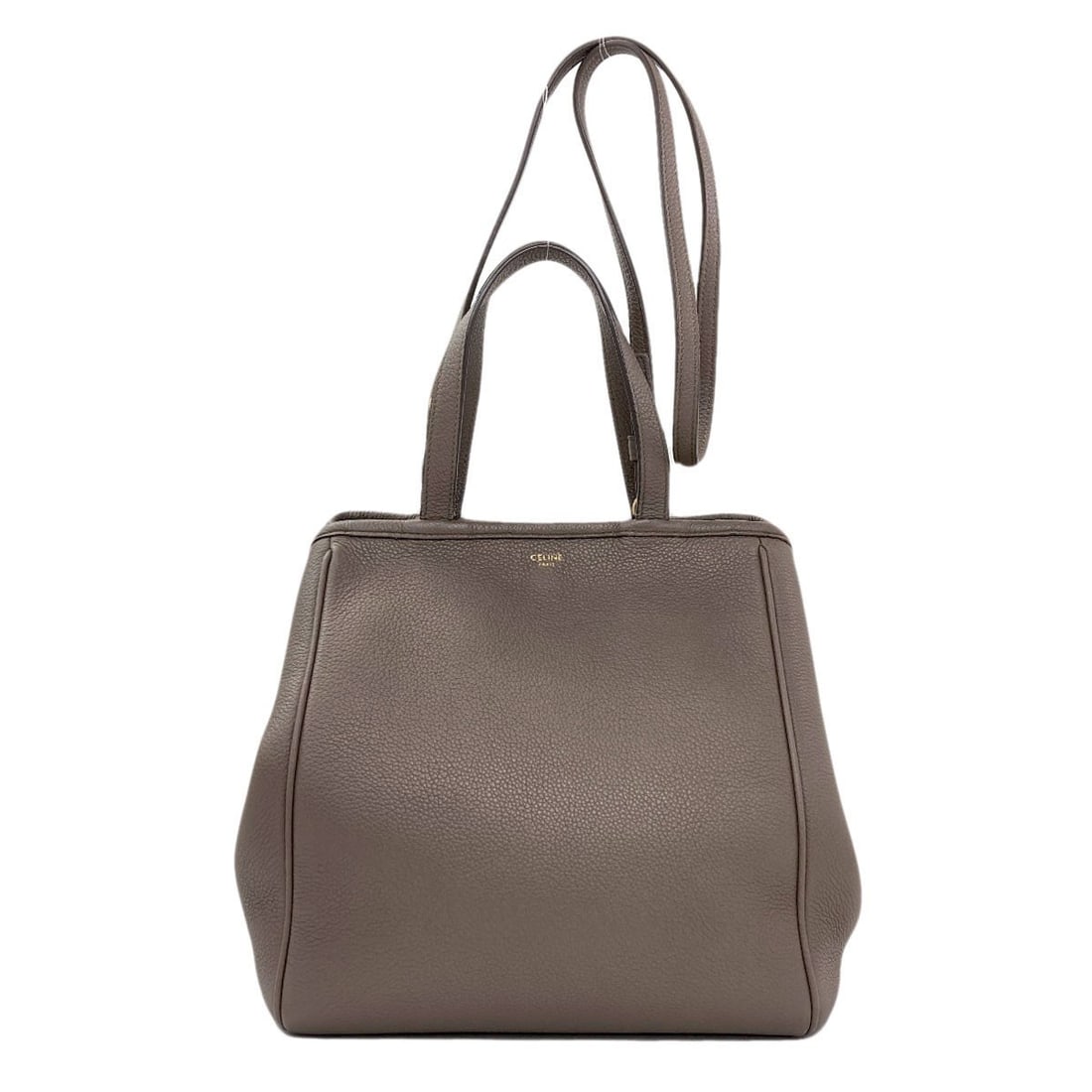 Calf Celine Tote Bag Fold Small 2Way Cabas: Calf Celine Tote Bag Fold Small 2Way Cabas Beige Calf Celine Tote Bag with 2Way Cabas Fold. This tote bag features a classic design with a 2-way cabas fold, perfect for everyday use. Made from high-qu
