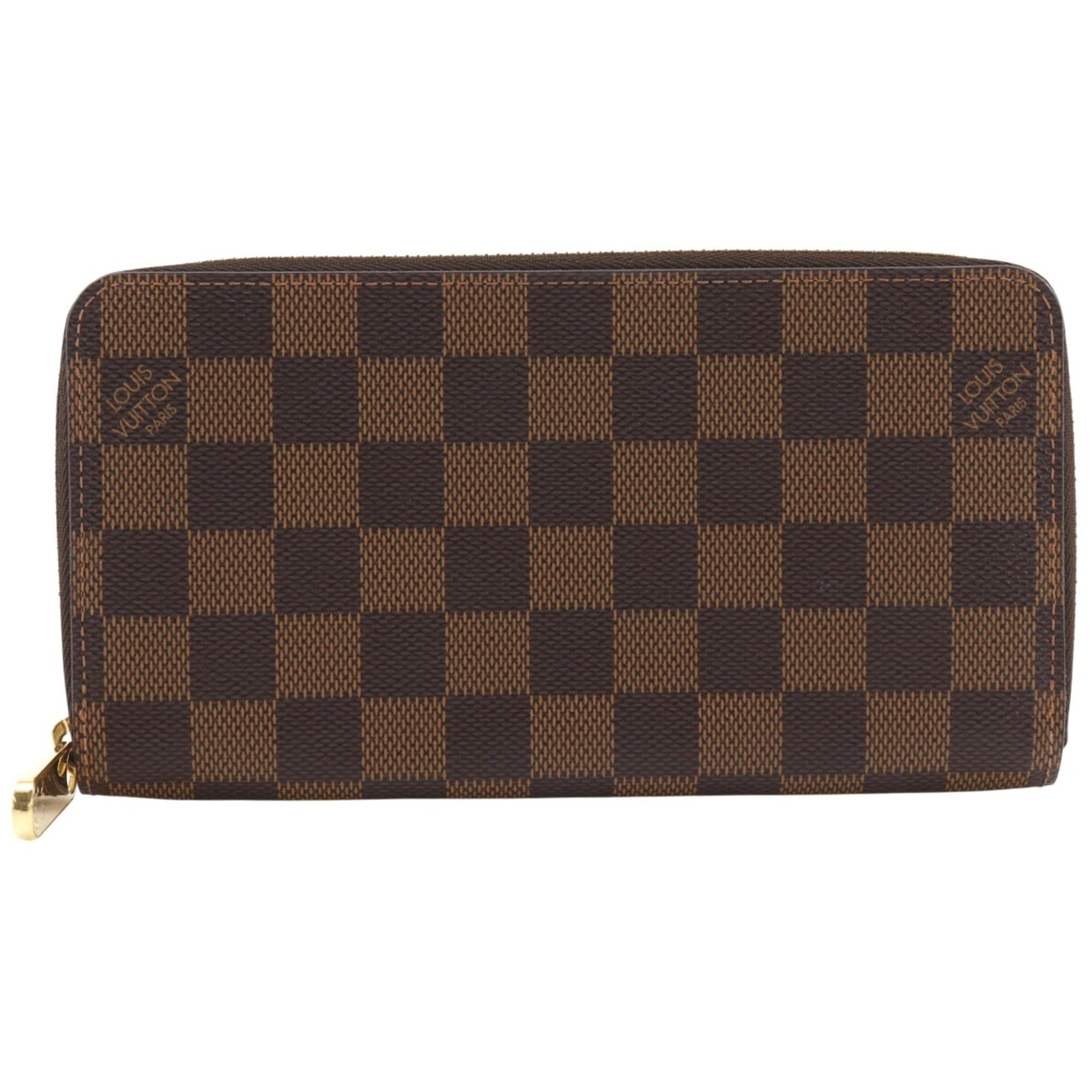 Damier Canvas Long Bi Fold Wallet Louis Vuitton: Damier Canvas Long Bi Fold Wallet Louis Vuitton Damier Canvas Long Bi Fold Wallet Louis Vuitton is made of Damier Canvas, a classic pattern of interlocking "M" shapes. This bi-fold wallet measures