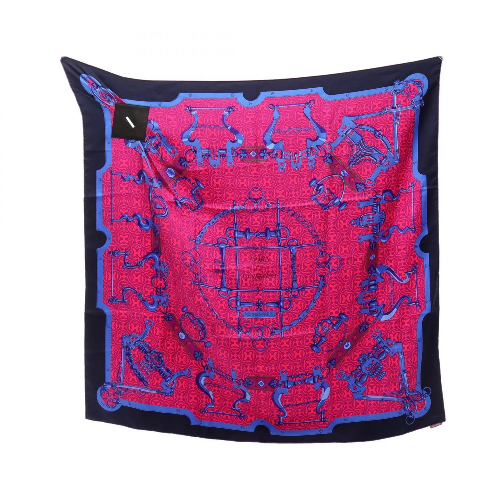Silk Hermes Scarf: Silk Hermes Scarf Silk from the renowned French fashion house, this 86cm x 86cm multi-color, pink silk scarf is a beautiful addition to any wardrobe. Made from high-quality silk, its vibrant colors an