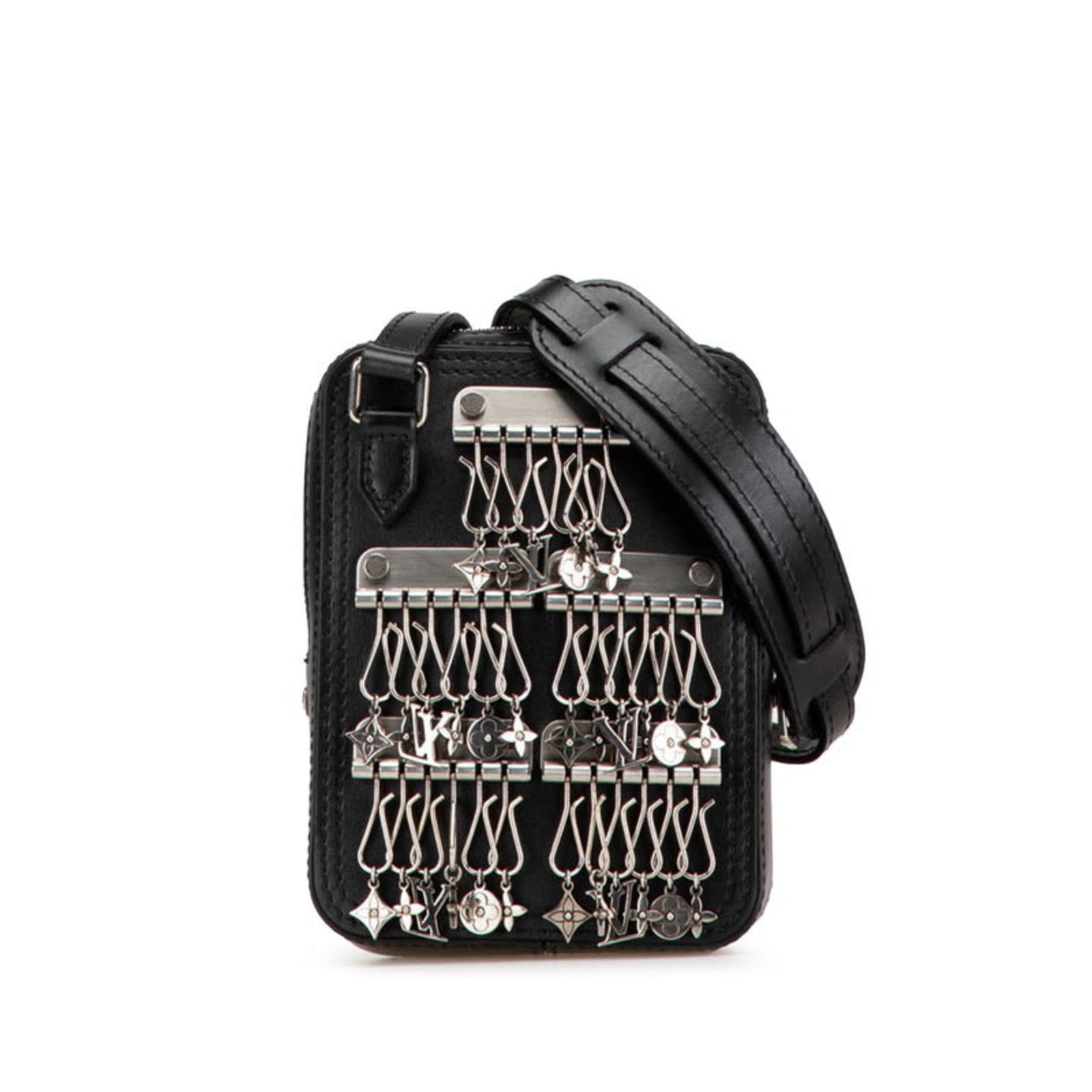 Shoulder Bag Leather Louis Vuitton: Shoulder Bag Leather Louis Vuitton Black Leather Louis Vuitton Shoulder Bag. This sleek shoulder bag is crafted from high-quality leather and features a timeless design. Includes original box and