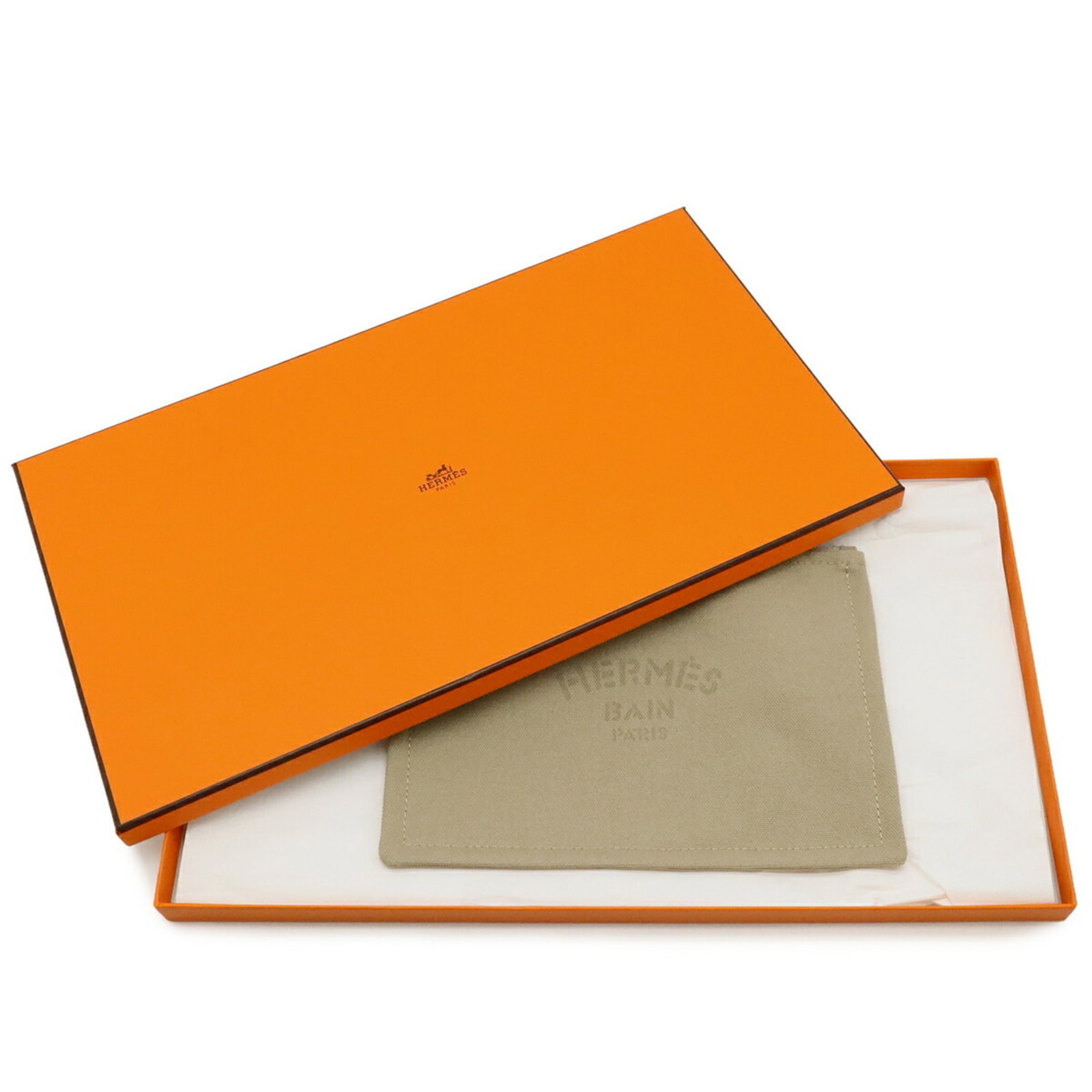 Canvas leather Hermes pouch - 8