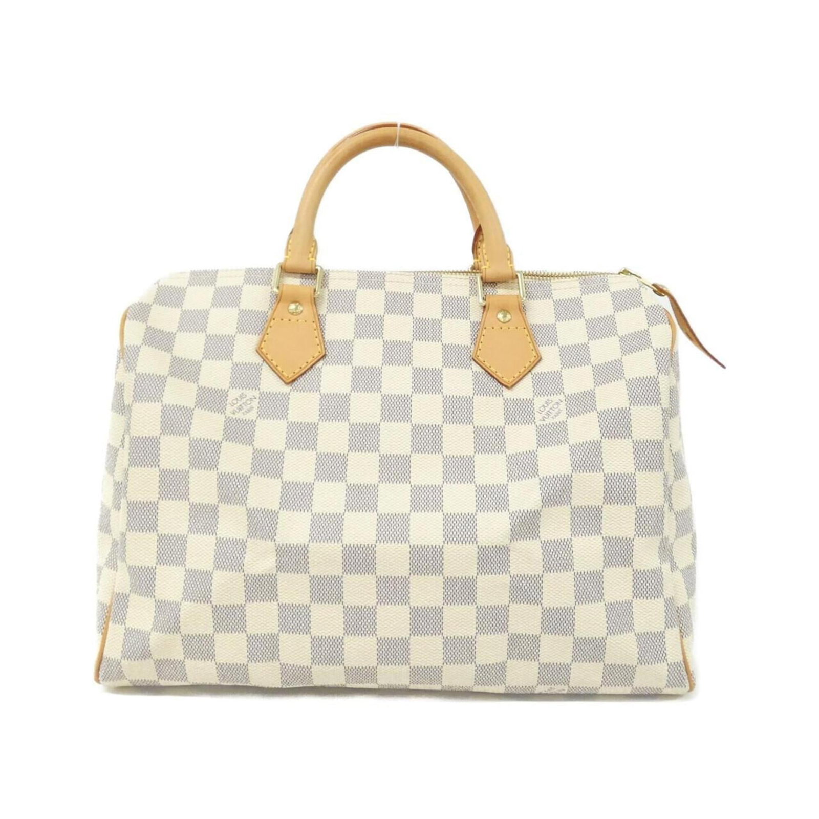 Louis Vuitton Boston Bag Coated Canvas: Louis Vuitton Boston Bag Coated Canvas The Louis Vuitton Boston Bag Coated Canvas boasts a sleek, modern design with a signature Azur and White color combination. Measuring 21cm x 30cm x 17cm, this