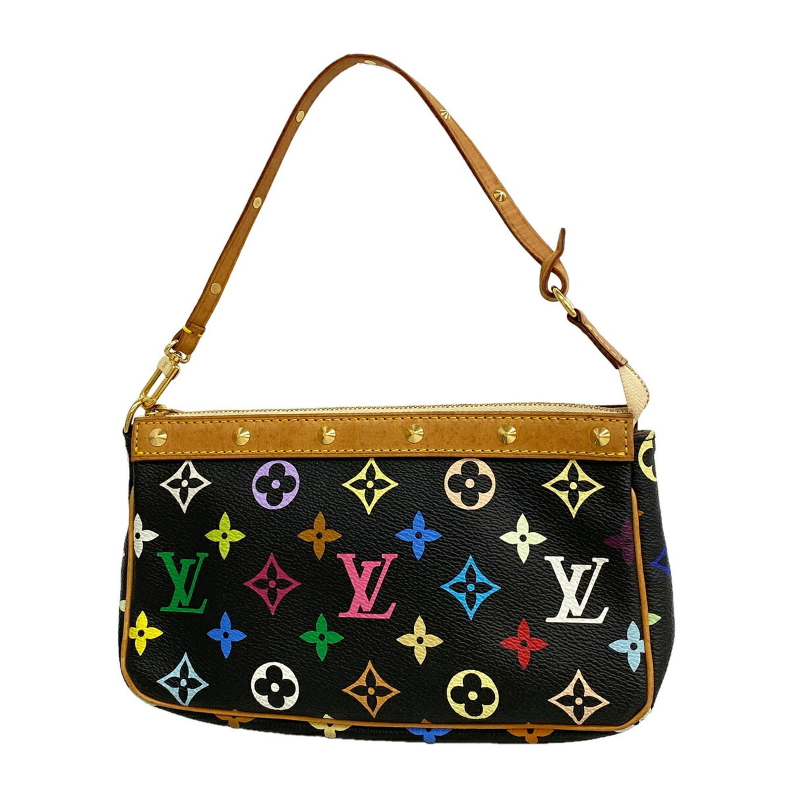 Louis Vuitton Pouch: Louis Vuitton Pouch Louis Vuitton's sleek and sophisticated pouch boasts a timeless design, with its classic monogram pattern and sleek Noir color. Measuring 12.5cm x 21.5cm x 3.5cm, this compact