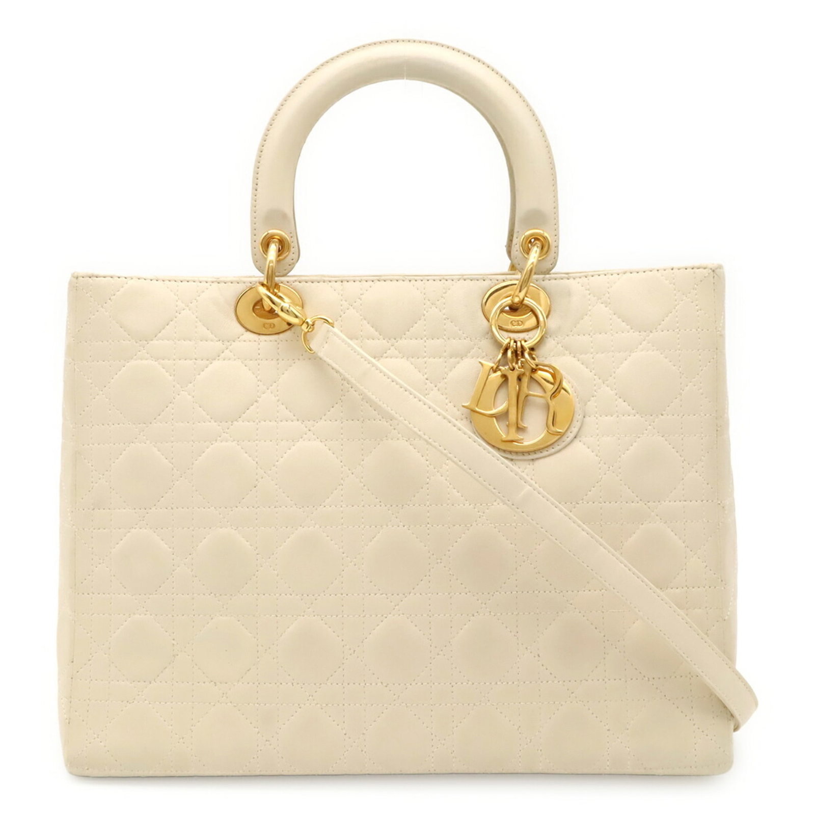 Handbag Christian Dior Leather Shoulder: Handbag Christian Dior Leather Shoulder Item Specifics: Brand: Christian Dior Type: Handbag, Shoulder bag Material: Leather Color: White Gender: Women Size (HxWxD): 24.5cm x 33cm x 12cm / 9.64'' x