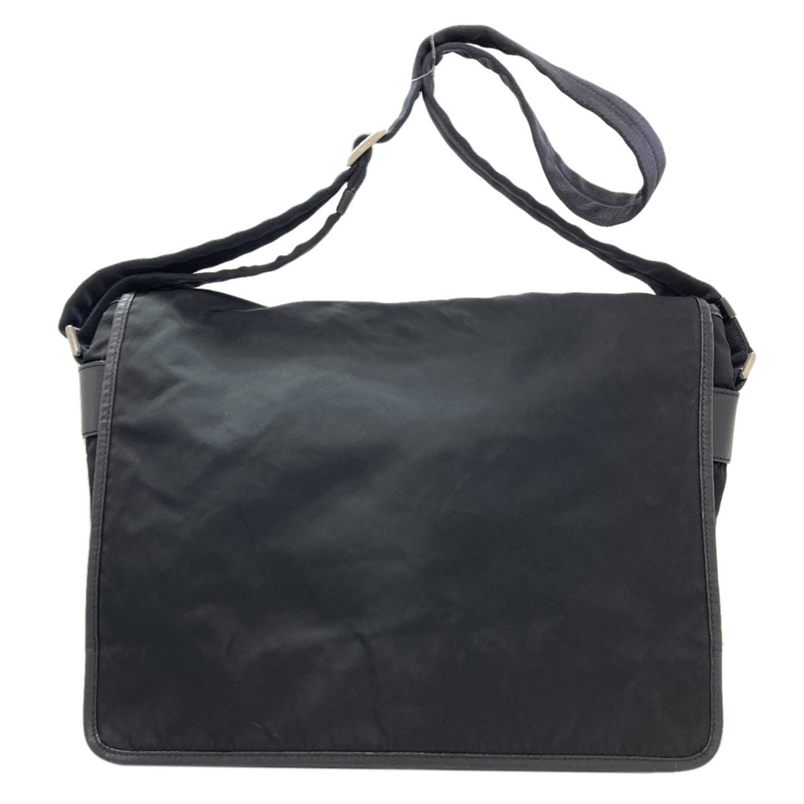 Shoulder Bag Nylon: Shoulder Bag Nylon Black Prada Nylon Shoulder Bag with Classic Design, 31cm x 36cm x 11cm Dimensions. Made from durable nylon material, this shoulder bag features a timeless design that exudes eleganc