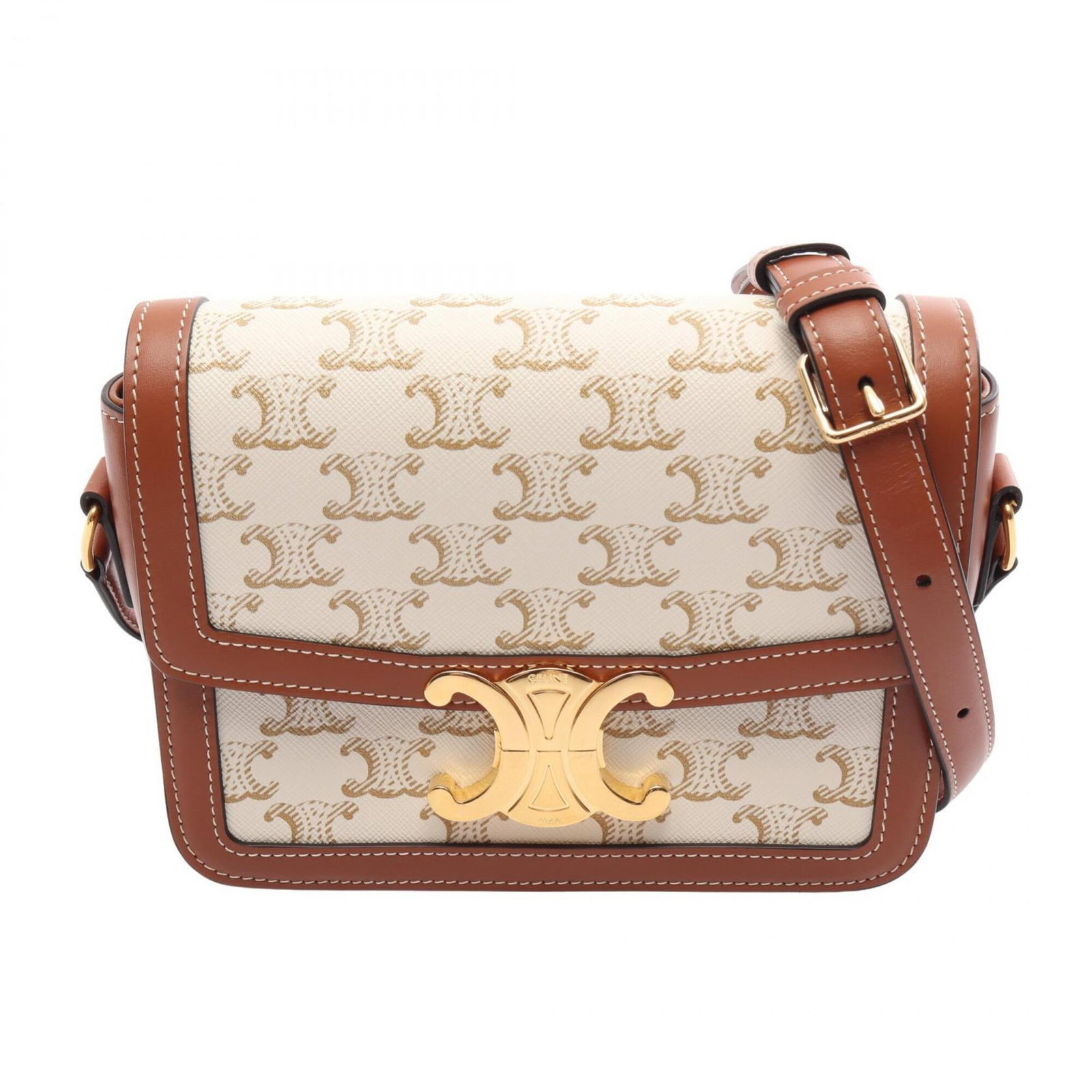 Shoulder Bag Coated Handbag Canvas Leather: Shoulder Bag Coated Handbag Canvas Leather Coated canvas and leather blend in this stylish shoulder bag, available in beige, brown, and white hues. The bag measures 14.5cm x 18.5cm and features a clas