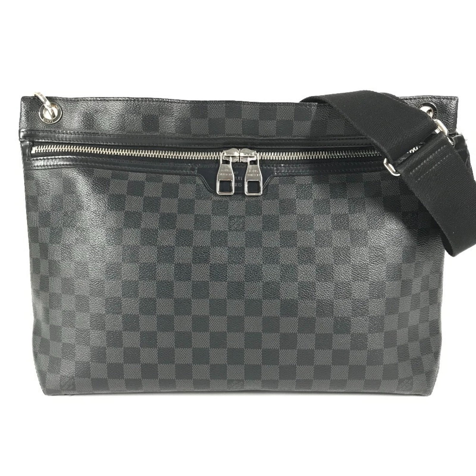 Louis Vuitton Graphite Damier Bag: Louis Vuitton Graphite Damier Bag The Louis Vuitton Graphite Damier Bag is a sleek and sophisticated shoulder bag with a timeless design. Made from high-quality Damier Graphite material, this black
