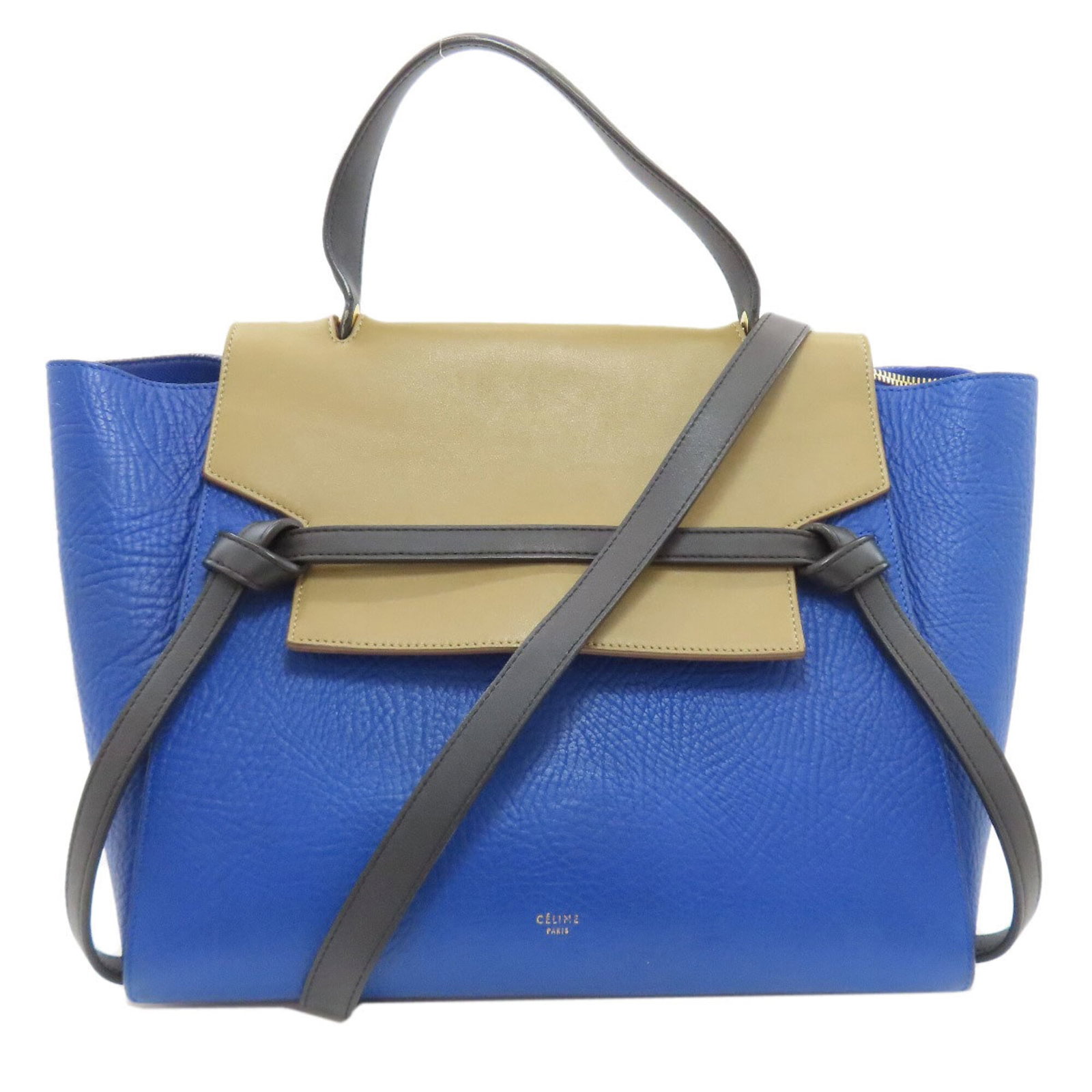 Celine Handbag Leather: Celine Handbag Leather Calfskin leather construction provides a durable and long-lasting finish. The sleek black, blue, and brown color options offer versatility for any style. Measuring 24cm x 35cm x