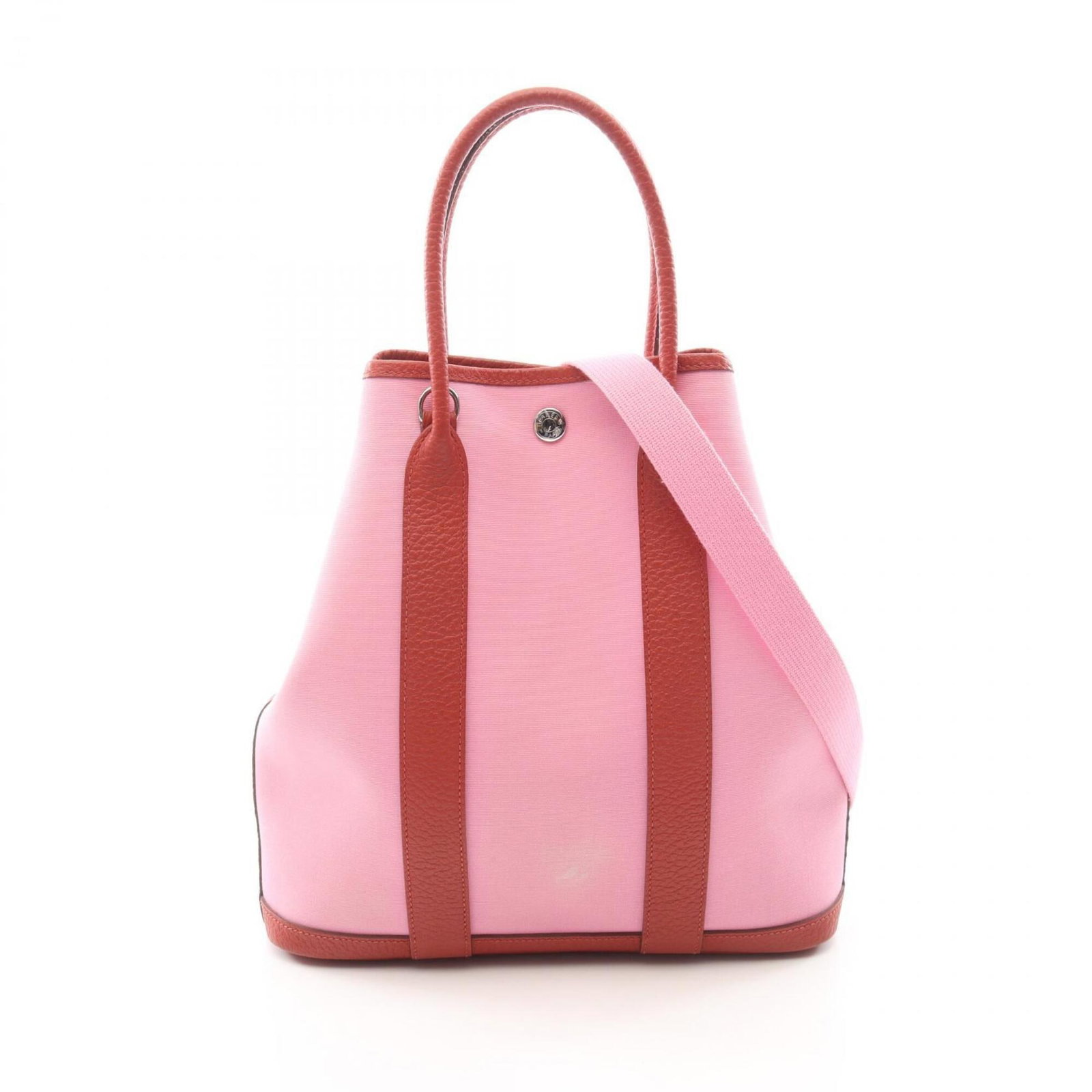 Hermes Leather Country Officier Tote Handbag Toile: Hermes Leather Country Officier Tote Handbag Toile Toile officier, Country leather, and Bordeaux pink come together in this elegant Hermes Leather Country Officier Tote Handbag. Measuring 28.5cm x