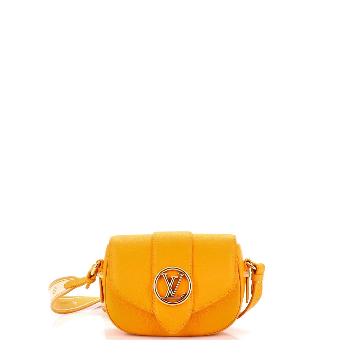 Soft Leather Bag Louis Vuitton Pont 9: Soft Leather Bag Louis Vuitton Pont 9 Soft and stylish, this Louis Vuitton Pont 9 cross body bag boasts a vibrant orange exterior made from high-quality leather. Measuring 6" tall, 8" wide, and 2.5"
