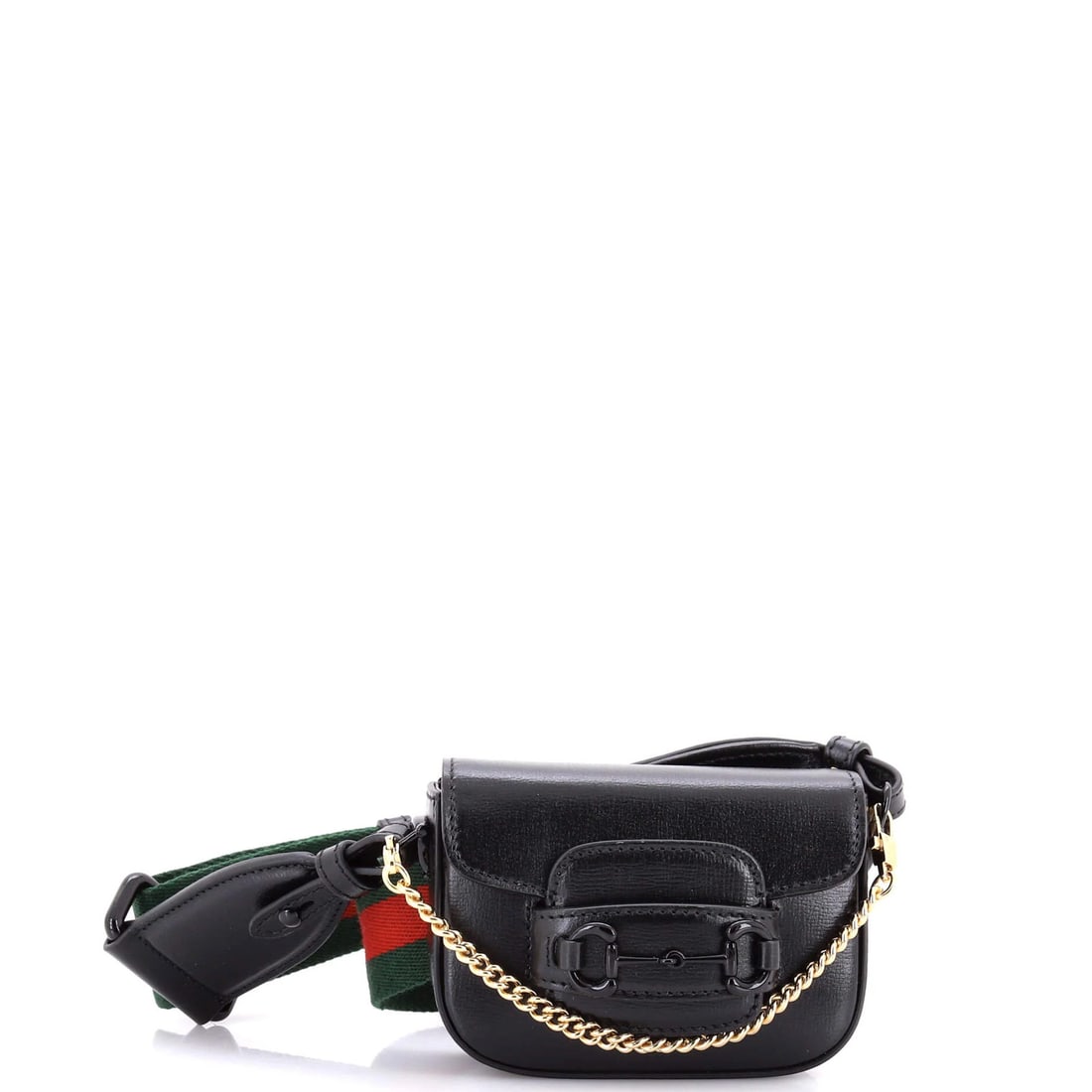 Horsebit Wallet Strap Leather with Gucci 1955 Flap: Horsebit Wallet Strap Leather with Gucci 1955 Flap The Gucci 1955 Flap Wallet with Strap Leather features a classic Horsebit design, adding a touch of timeless elegance to any outfit. This black