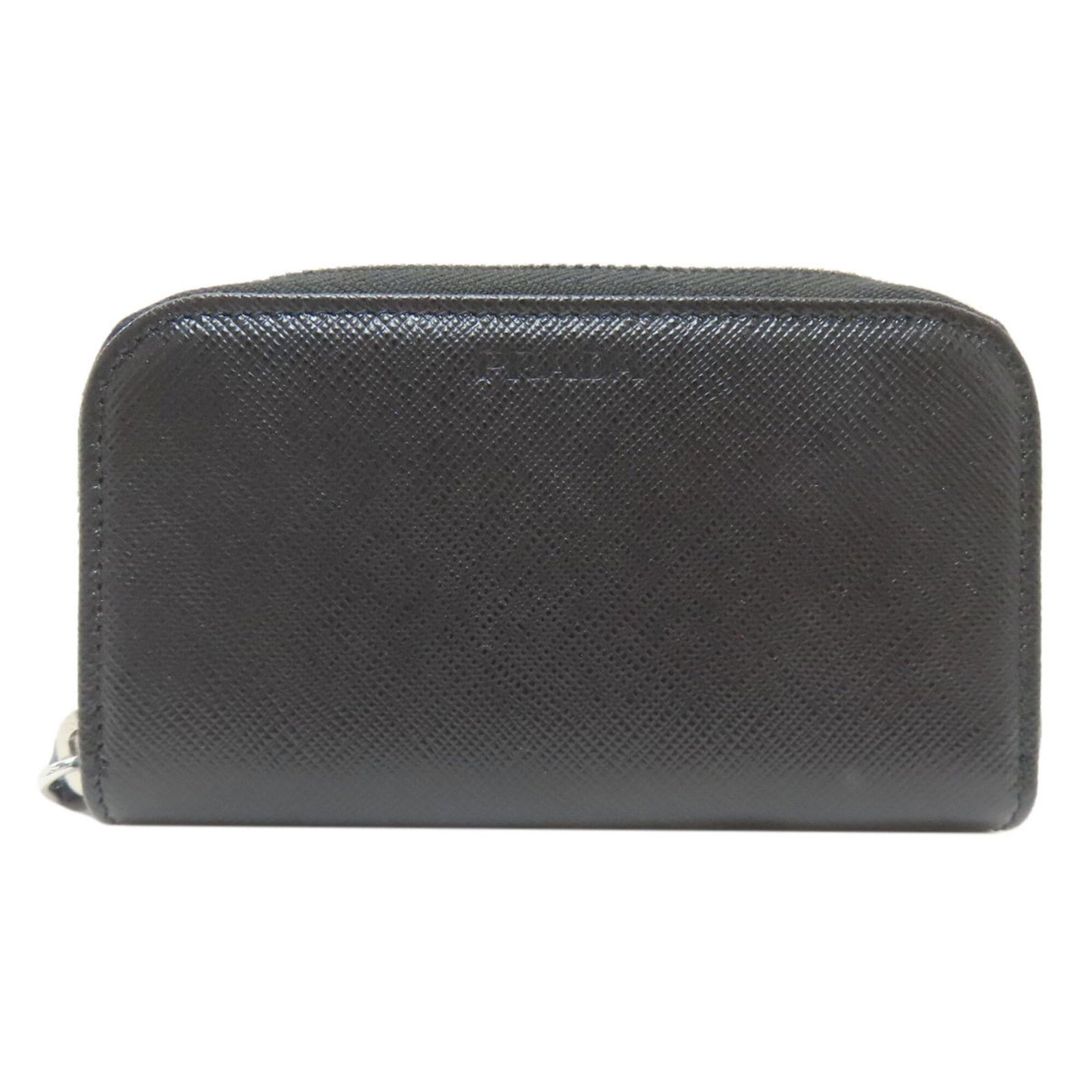 Keycase Saffiano Prada: Keycase Saffiano Prada Saffiano leather construction provides a durable and long-lasting finish, while the sleek black design makes for a versatile accessory that complements any style. This compact k