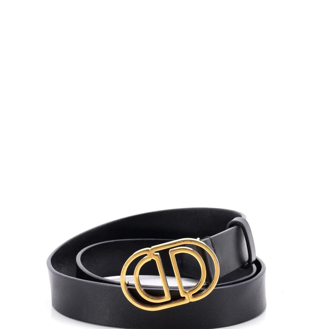 Cut-Out Belt Leather Thin Christian Dior 30 Montaigne: Cut-Out Belt Leather Thin Christian Dior 30 Montaigne Thin and sleek, this 30 Montaigne Cut-Out Belt from Christian Dior boasts a striking black leather exterior with gold hardware. The belt's