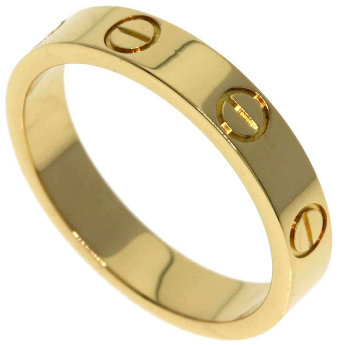 Yellow Gold K18 Ring Cartier Love: Yellow Gold K18 Ring Cartier Love K18 Yellow Gold Cartier Love Ring in Excellent Condition. This stunning yellow gold ring features the iconic Cartier Love design, crafted from high-quality K18 gold.