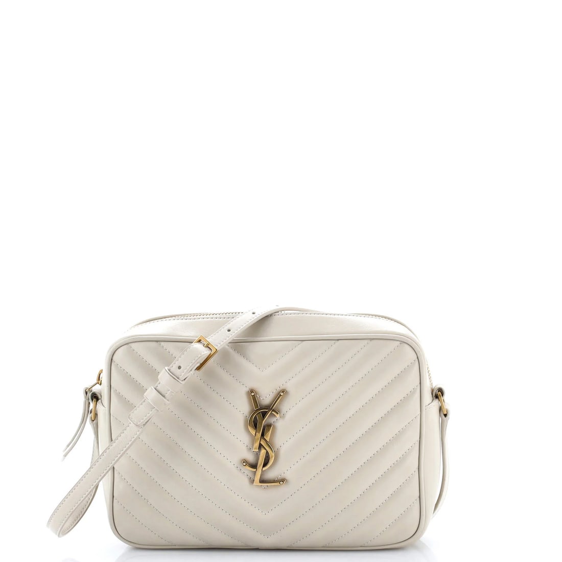 Matelasse Leather Chevron Bag Small Camera Lou Saint: Matelasse Leather Chevron Bag Small Camera Lou Saint Small Matelasse Leather Chevron Bag by Saint Laurent. This black leather cross body bag features a distinctive chevron pattern and measures 6.5"