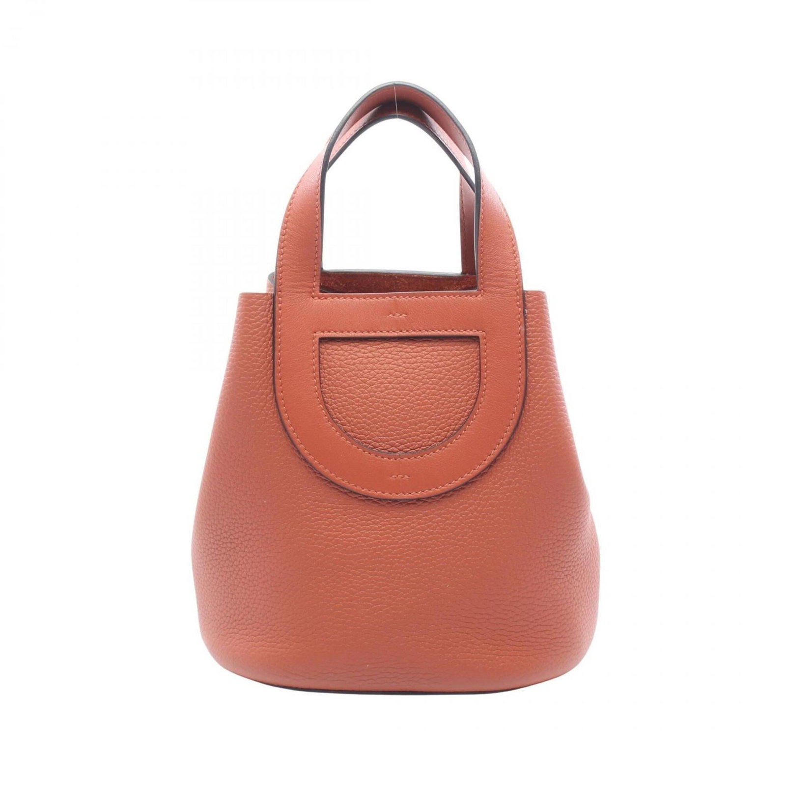 Clemence Leather Handbag Taurillon Hermes: Clemence Leather Handbag Taurillon Hermes Taurillon clemence leather gives this Herm?s handbag its distinctive texture and depth, while its brown color adds a touch of timeless elegance. Measuring