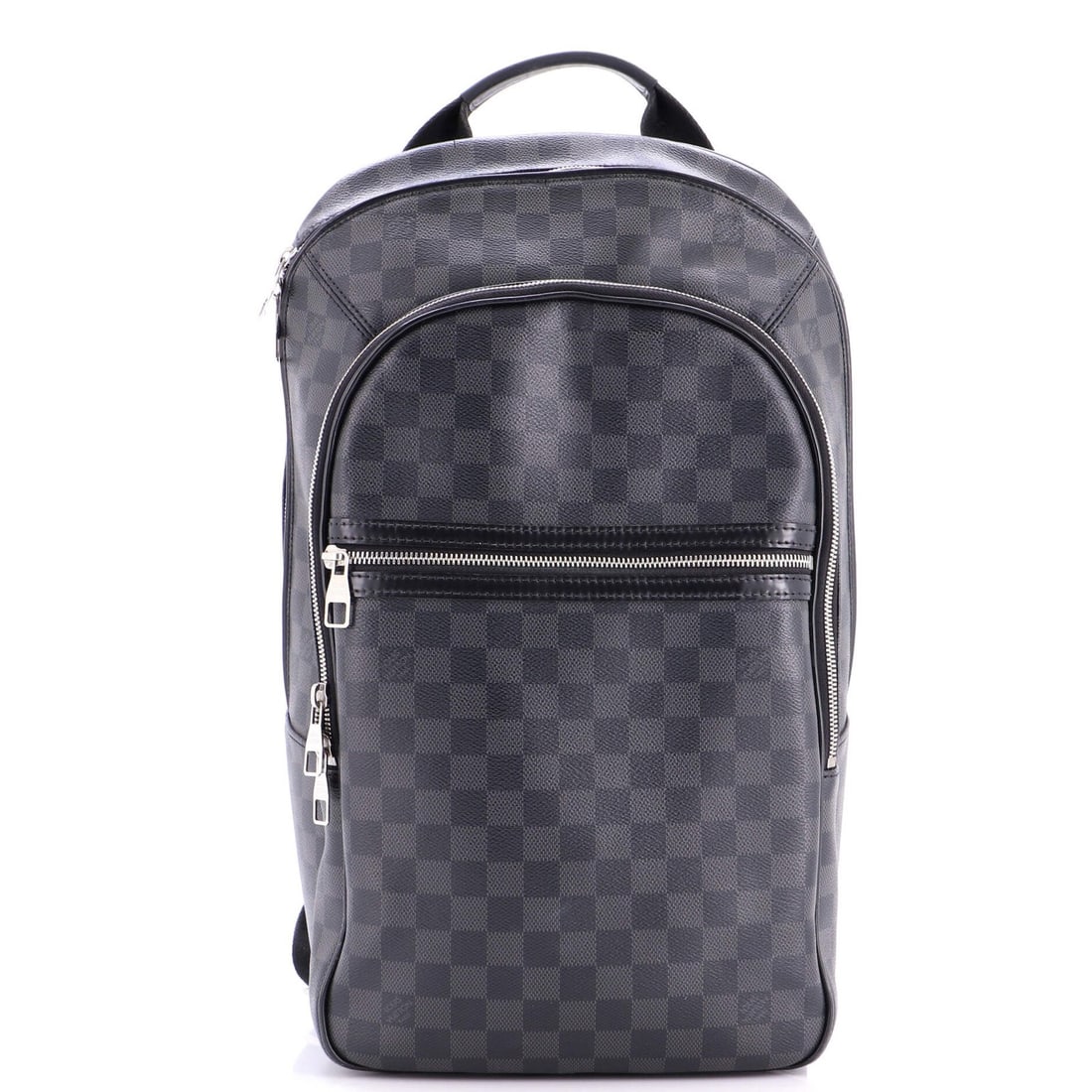 Louis Vuitton Damier Graphite Michael NM Backpack: Louis Vuitton Damier Graphite Michael NM Backpack Black Louis Vuitton Damier Graphite Michael NM Backpack with scuffs, creases, and minor discoloration on the exterior, featuring a canvas-coated