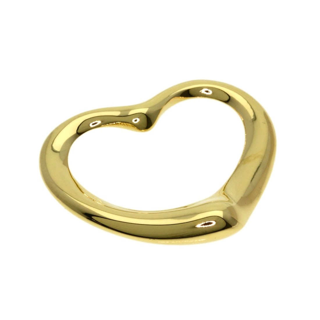 Yellow Gold Pendant K18 Open Heart Tiffany&Co: Yellow Gold Pendant K18 Open Heart Tiffany&Co K18 Yellow Gold Pendant with Open Heart Design, a stunning piece from Tiffany&Co. This pendant showcases a bold open heart design crafted from 18k K18