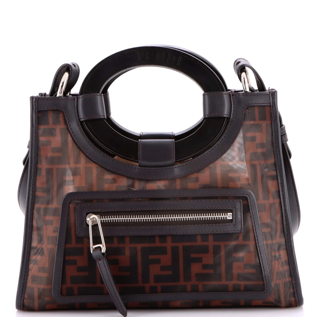 Small Fendi Shopper Zucca Mesh Tote Runaway (1 of 7)