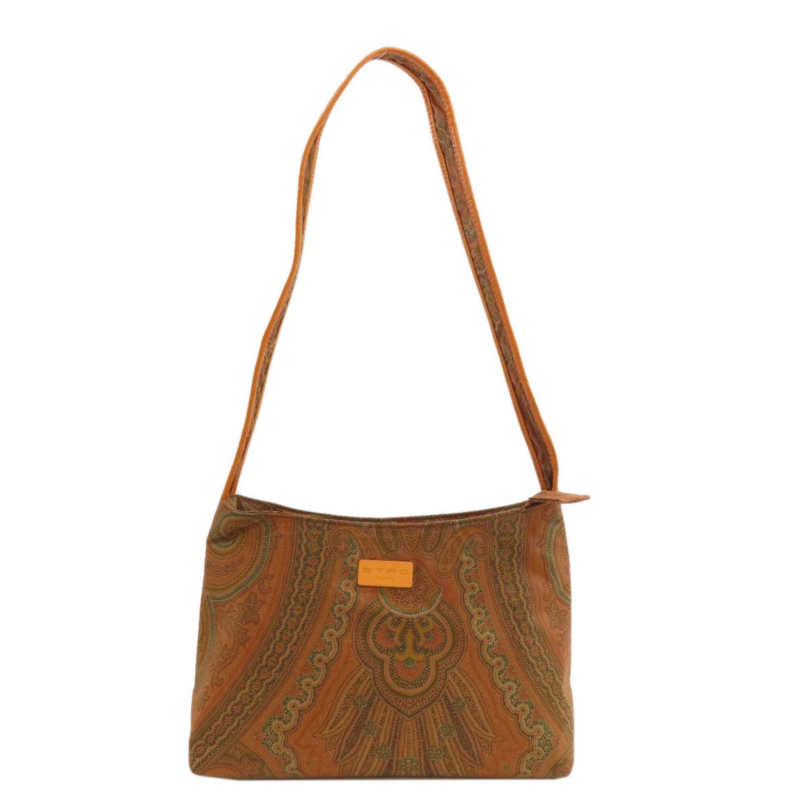 Shoulder Bag Nylon Etro: Shoulder Bag Nylon Etro Brown and Orange Nylon Shoulder Bag from Etro, measuring 16cm x 25cm x 9cm, features a zipper closure and adjustable strap length of 68cm. Made from high-quality nylon, this st