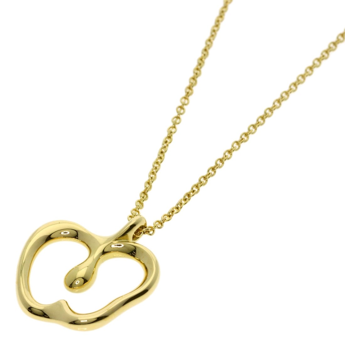 Tiffany&Co Apple Necklace Gold K18 Yellow: Tiffany&Co Apple Necklace Gold K18 Yellow Tiffany&Co's Apple Necklace is a stunning piece of gold jewelry, featuring a 15.9inch length of K18 Yellow Gold. The necklace bears a signature, and its K18